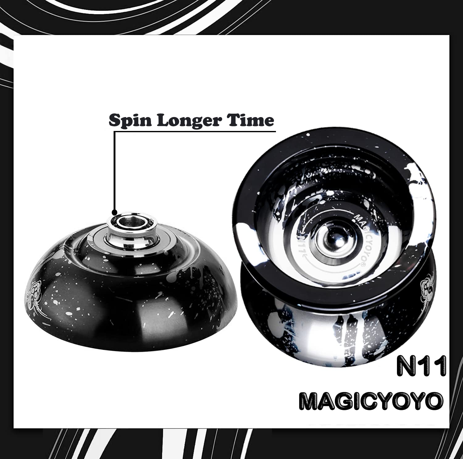 Foto 8 pulgar | Yoyo Magicyoyo N11 Negro Plateado + K2 Azul Rosa Amarillo Para Niños - Venta Internacional.