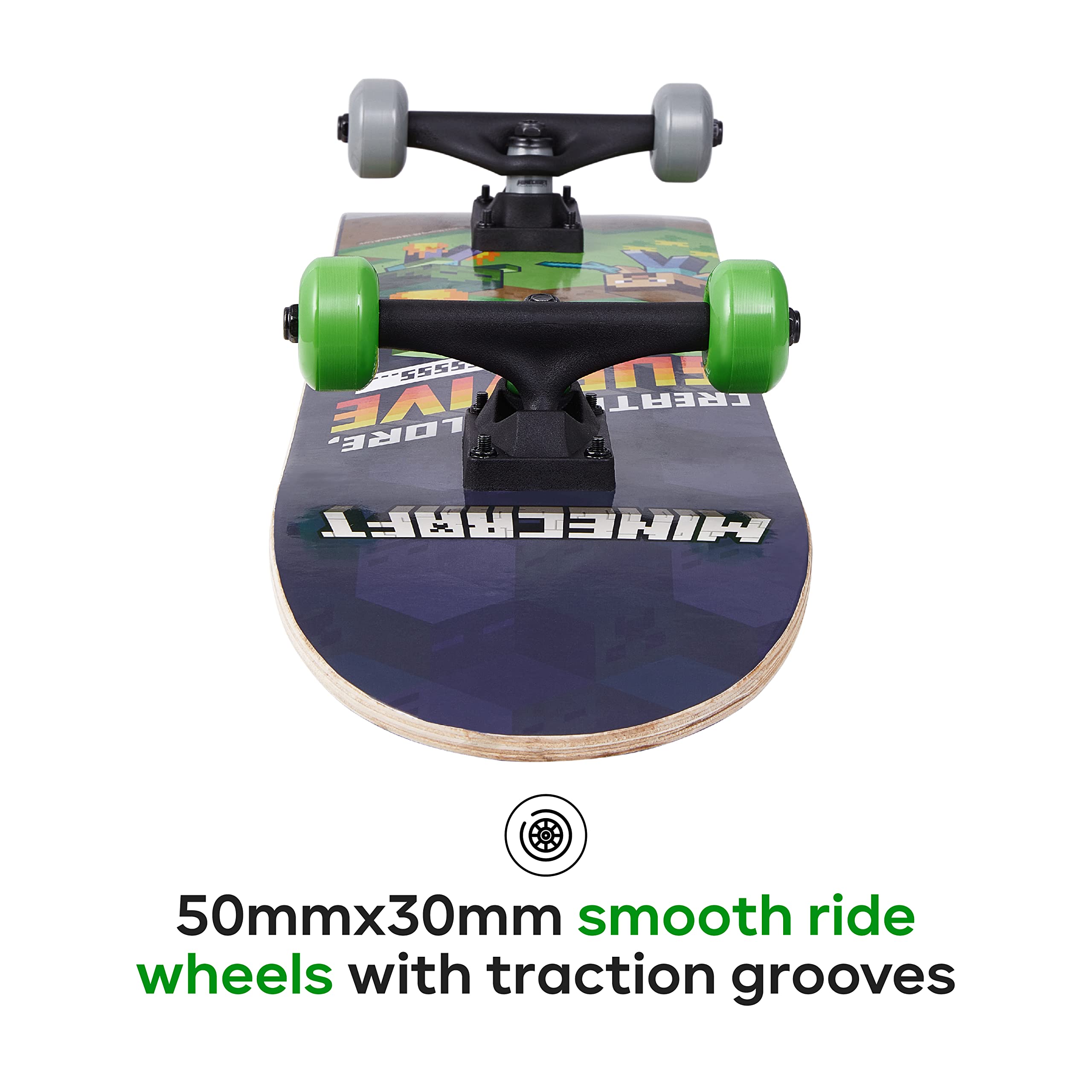 Foto 4 pulgar | Tabla De Skateboard Sakar Minecraft, 79 Cm, 9 Capas, Arce - Venta Internacional.