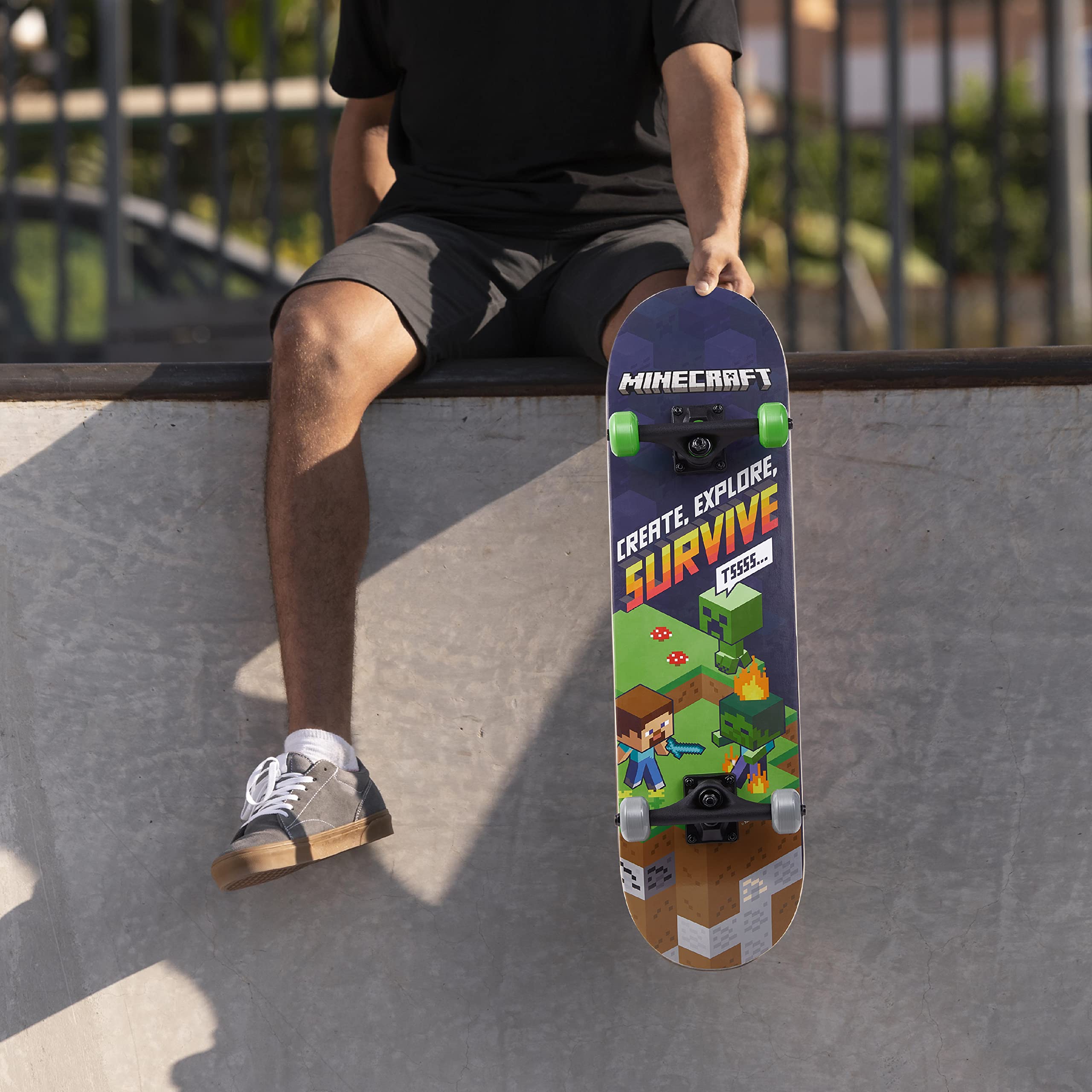 Foto 8 pulgar | Tabla De Skateboard Sakar Minecraft, 79 Cm, 9 Capas, Arce - Venta Internacional.