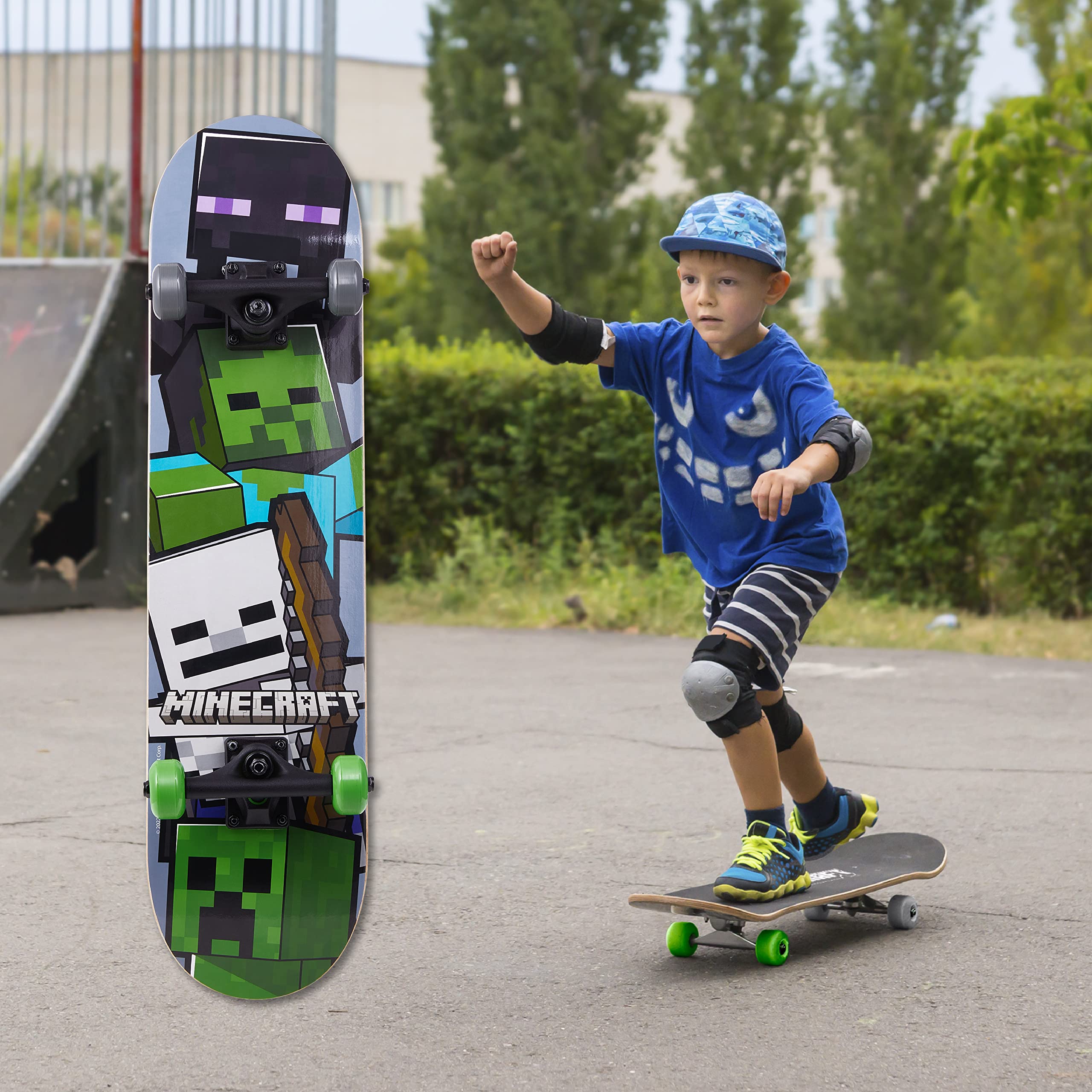 Foto 8 pulgar | Tabla De Skateboard Sakar Minecraft Mob De Arce De 31 Pulgadas Y 9 Capas - Venta Internacional.