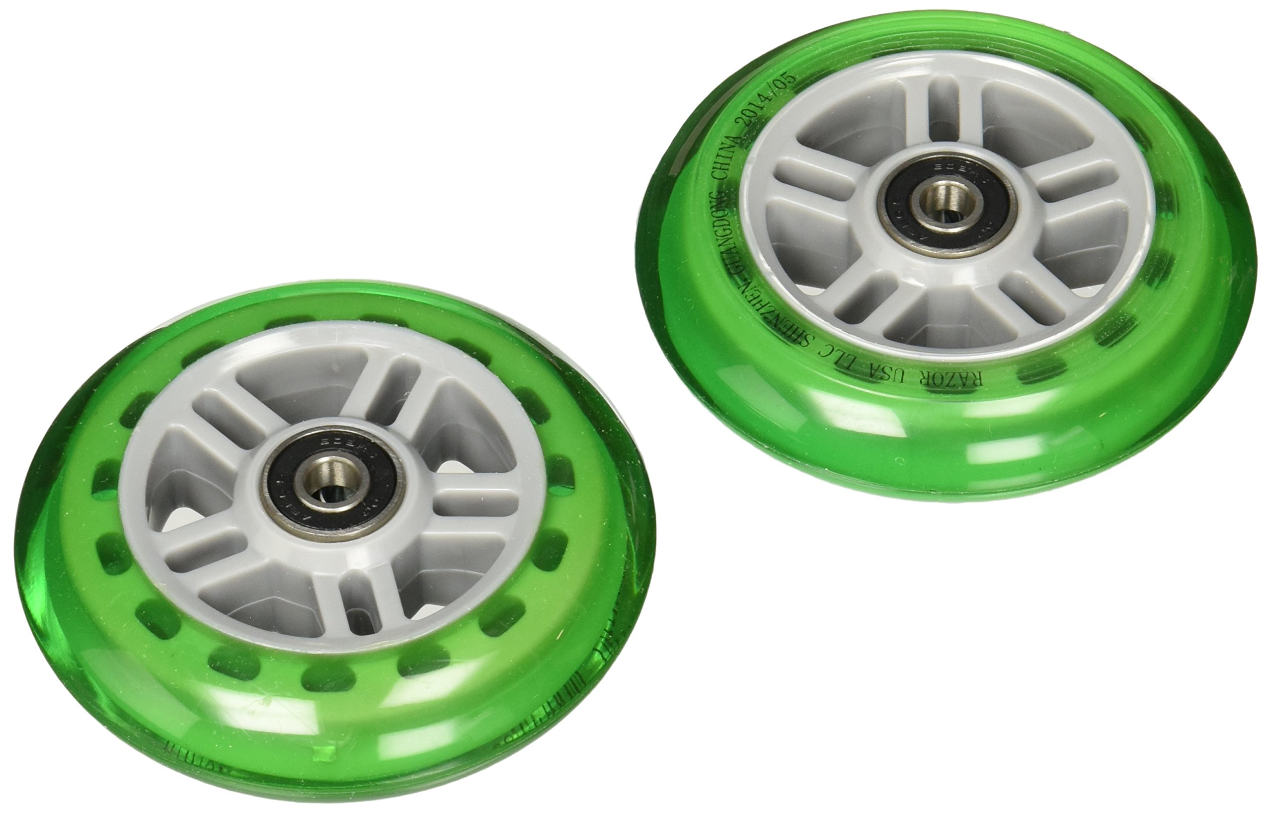 Juego De Ruedas De Repuesto Para Razor Scooter Con Rodamientos, Color Verde - Venta Internacional.
