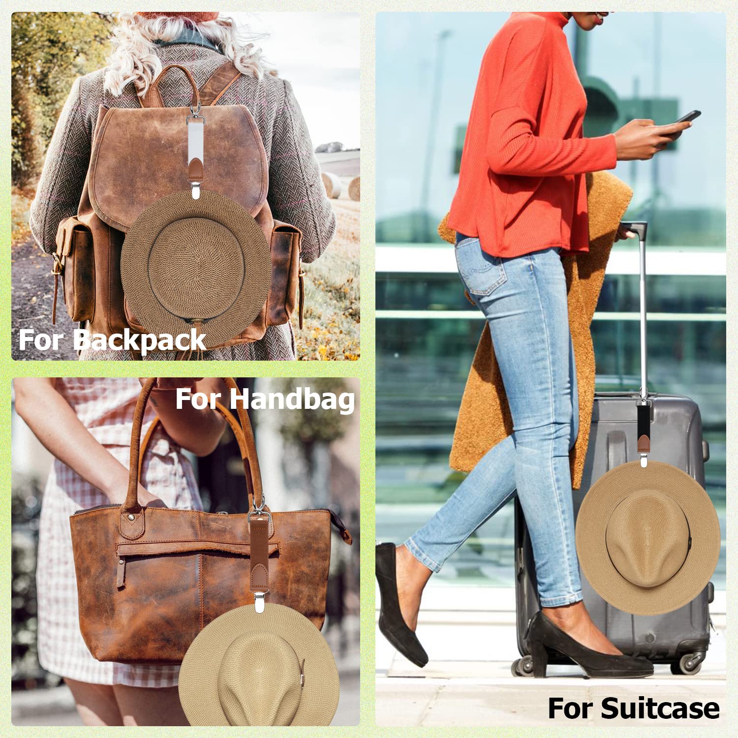 Foto 6 | Clips Para Sombreros Nearockle Para Viajes, Bolsos, Mochilas, Equipaje, X3 - Venta Internacional.