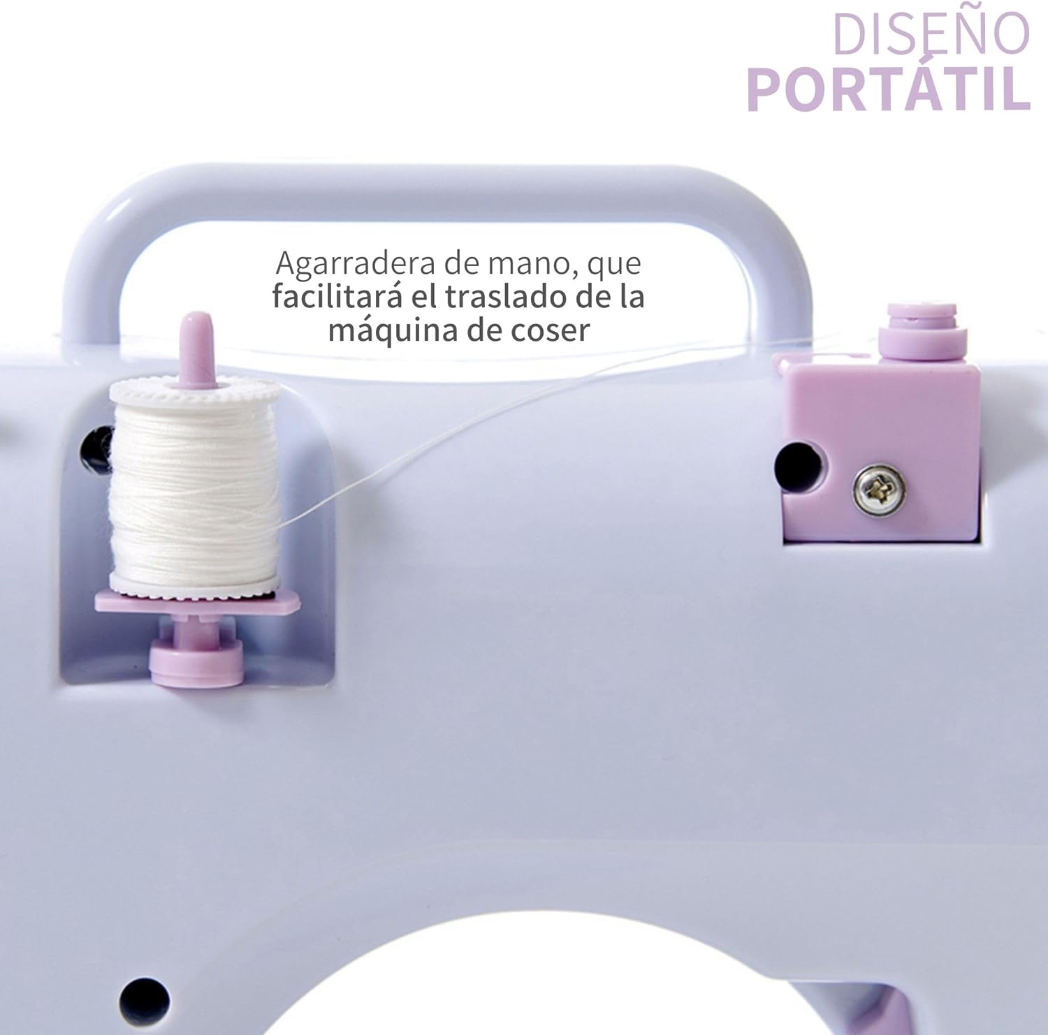 Foto 5 pulgar | Máquina de Coser Eléctrica Kimhi Doméstica Portátil con Kit de Costura 12 Puntadas color Blanco