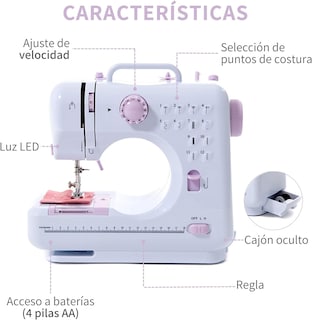 Foto 6 | Máquina de Coser Eléctrica Kimhi Doméstica Portátil con Kit de Costura 12 Puntadas color Blanco