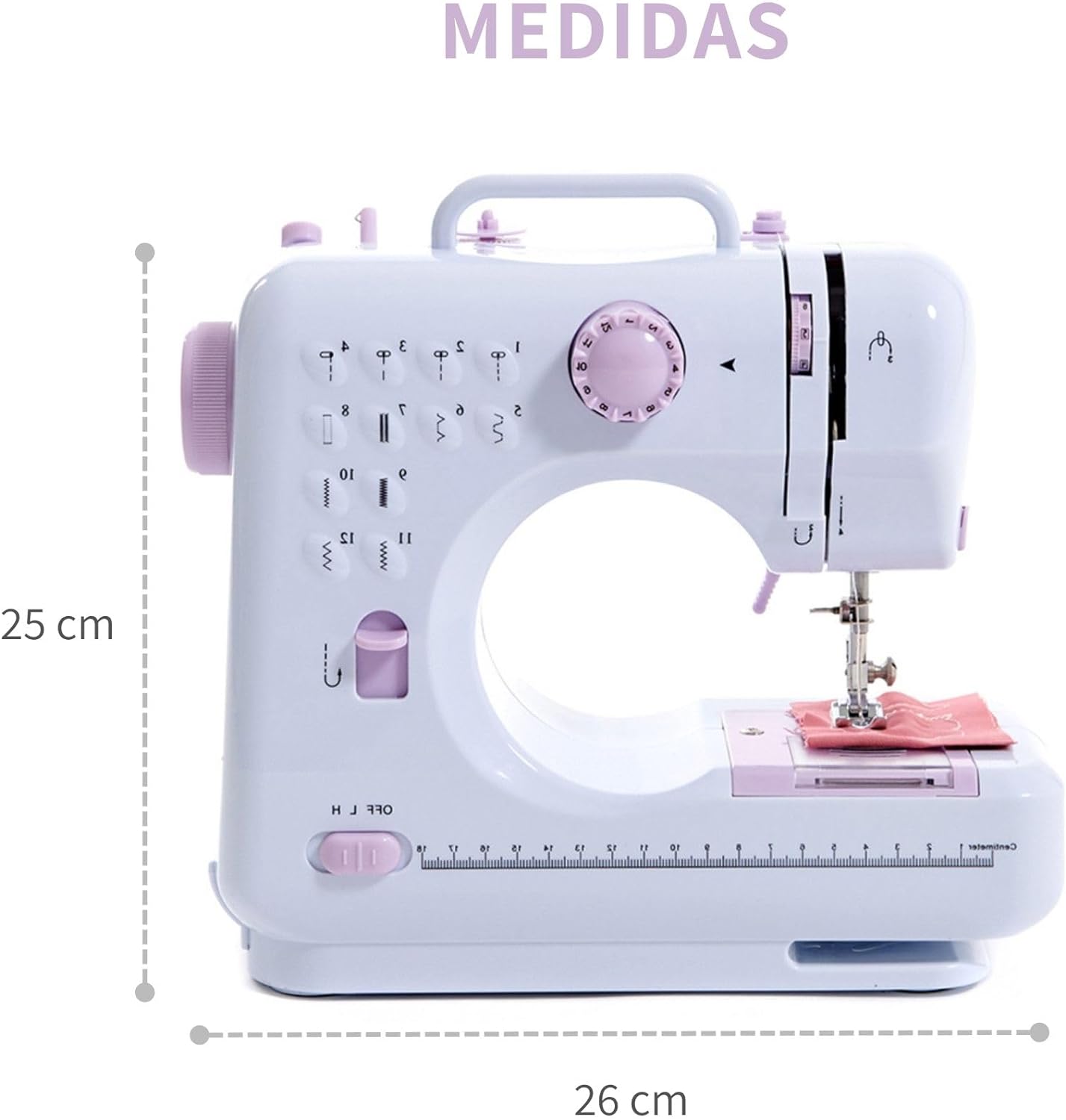 Foto 8 pulgar | Máquina de Coser Eléctrica Kimhi Doméstica Portátil con Kit de Costura 12 Puntadas color Blanco