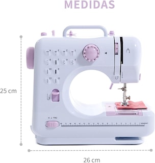 Foto 7 | Máquina de Coser Eléctrica Kimhi Doméstica Portátil con Kit de Costura 12 Puntadas color Blanco