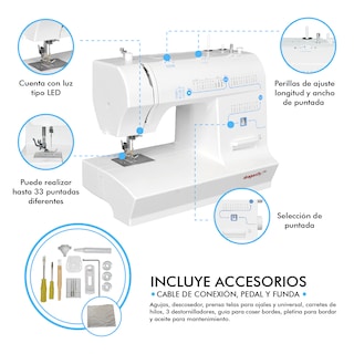 Foto 8 | Máquina de Coser Gutstark Dragonfly Doméstica Luz Led 33 Puntadas