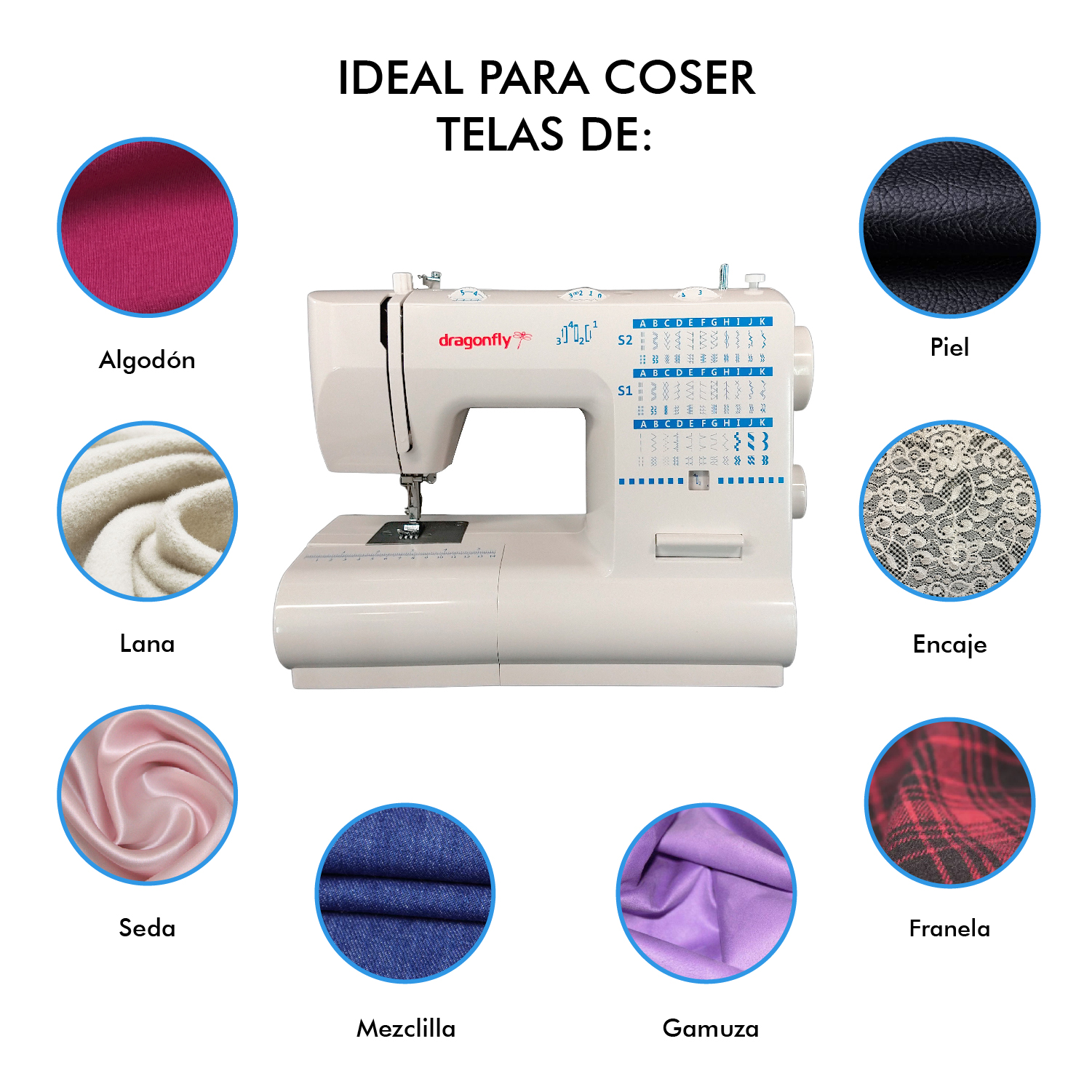 Foto 9 pulgar | Máquina de Coser Eléctrica Gutstark Dragonfly Profesional 66 Puntadas
