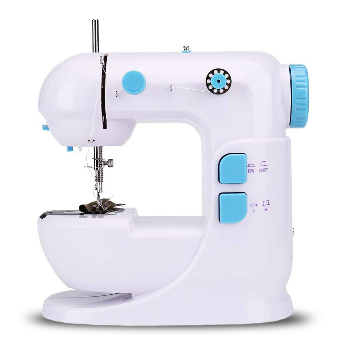 Foto 2 pulgar | Mini Máquina De Coser Eléctrica Ajustable Doble Velocidad Doble Hilo Doméstica Portátil Con Pedal Color Blanco
