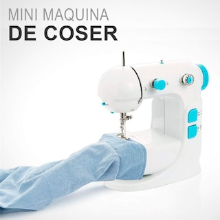 Foto 2 | Mini Máquina De Coser Eléctrica Ajustable Doble Velocidad Doble Hilo Doméstica Portátil Con Pedal Color Blanco