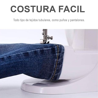 Foto 3 | Mini Máquina De Coser Eléctrica Ajustable Doble Velocidad Doble Hilo Doméstica Portátil Con Pedal Color Blanco