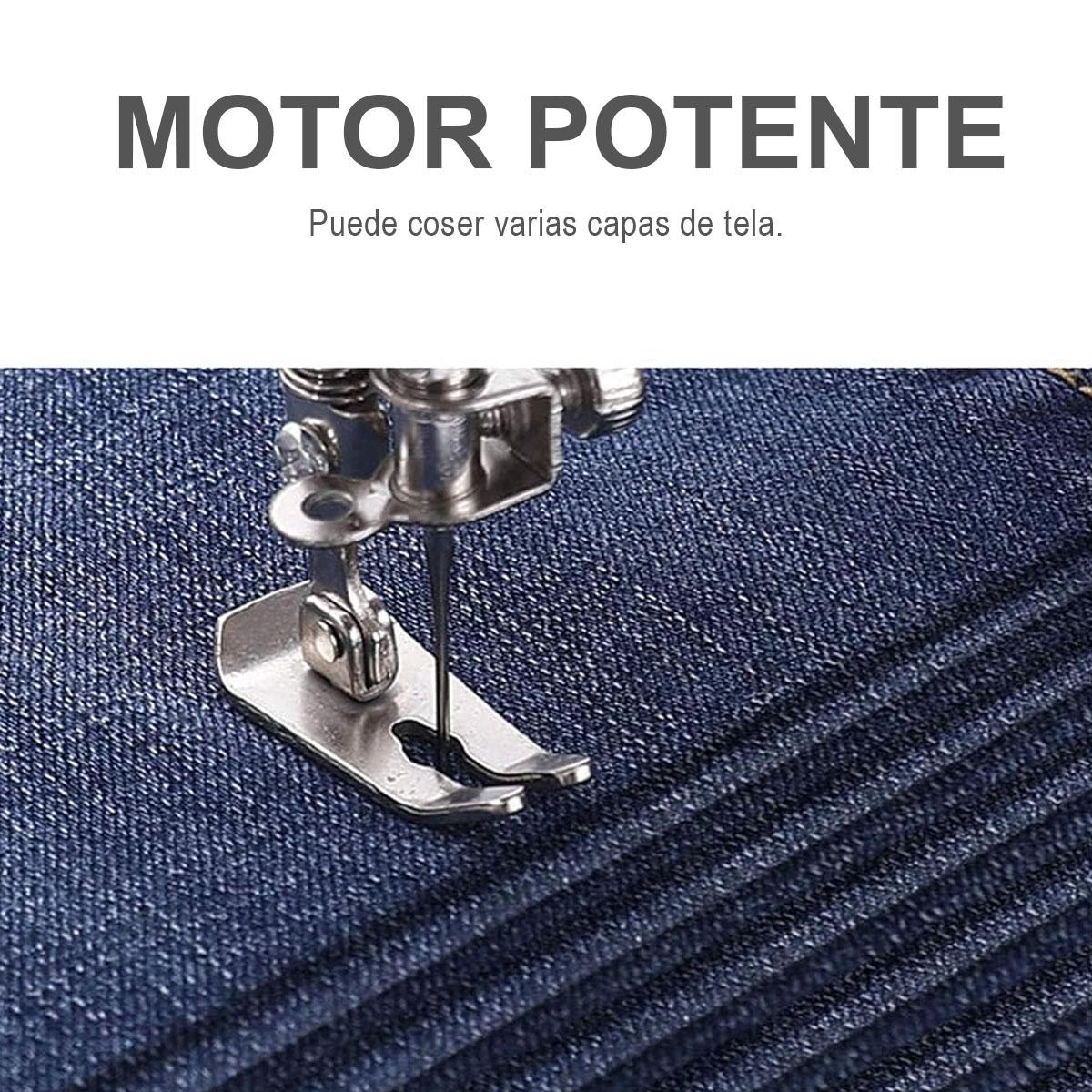 Foto 5 pulgar | Mini Máquina De Coser Eléctrica Ajustable Doble Velocidad Doble Hilo Doméstica Portátil Con Pedal Color Blanco