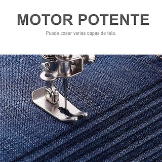 Foto 4 | Mini Máquina De Coser Eléctrica Ajustable Doble Velocidad Doble Hilo Doméstica Portátil Con Pedal Color Blanco