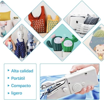 Foto 5 | Mini Máquina de Coser Kimhi Portable Blanca