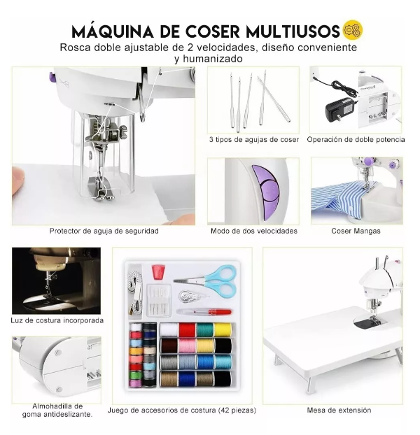 Foto 5 | Mini Máquina De Coser Máquina 110v