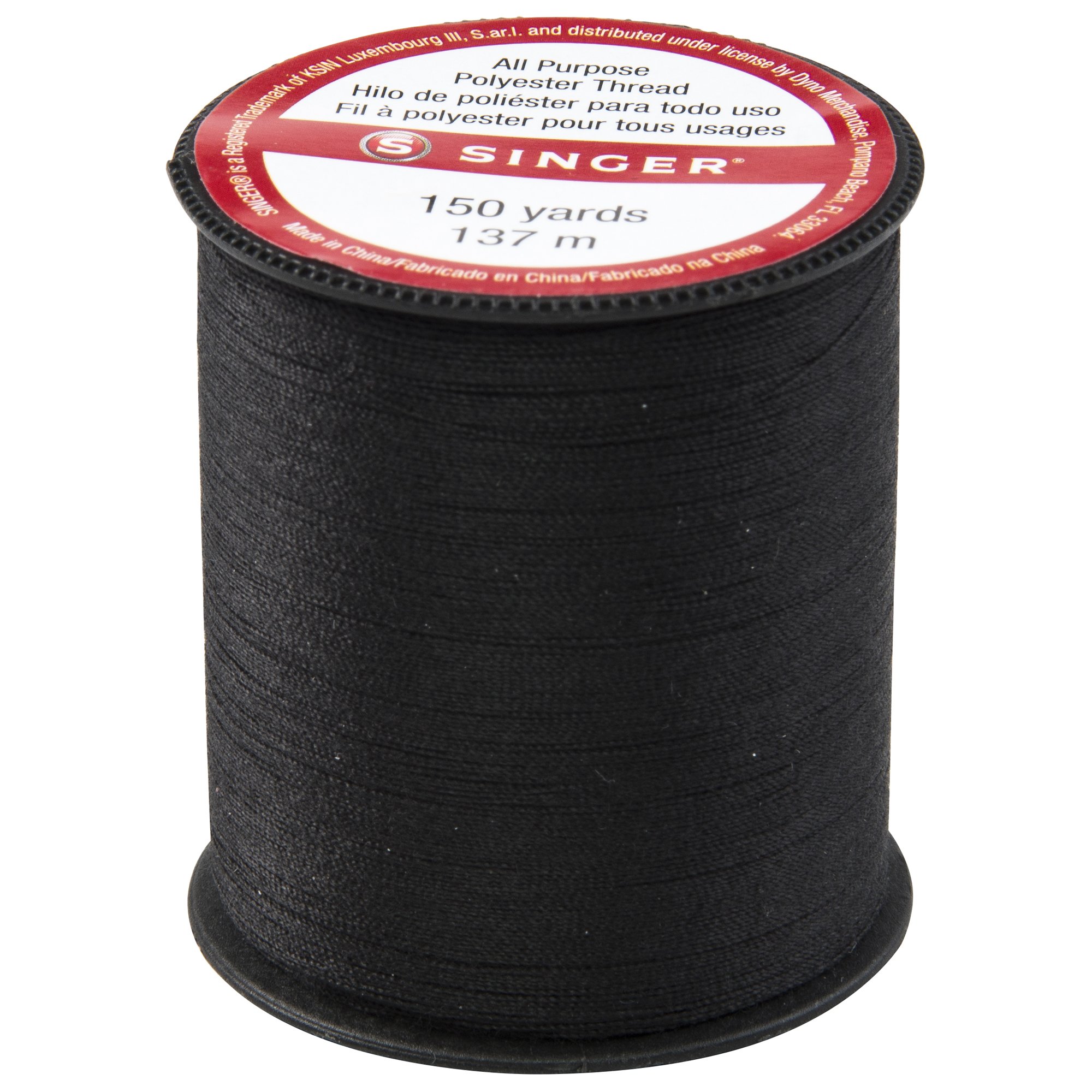 Thread Singer 60110, Poliéster Multiusos, 150 Yardas, Negro - Venta Internacional.