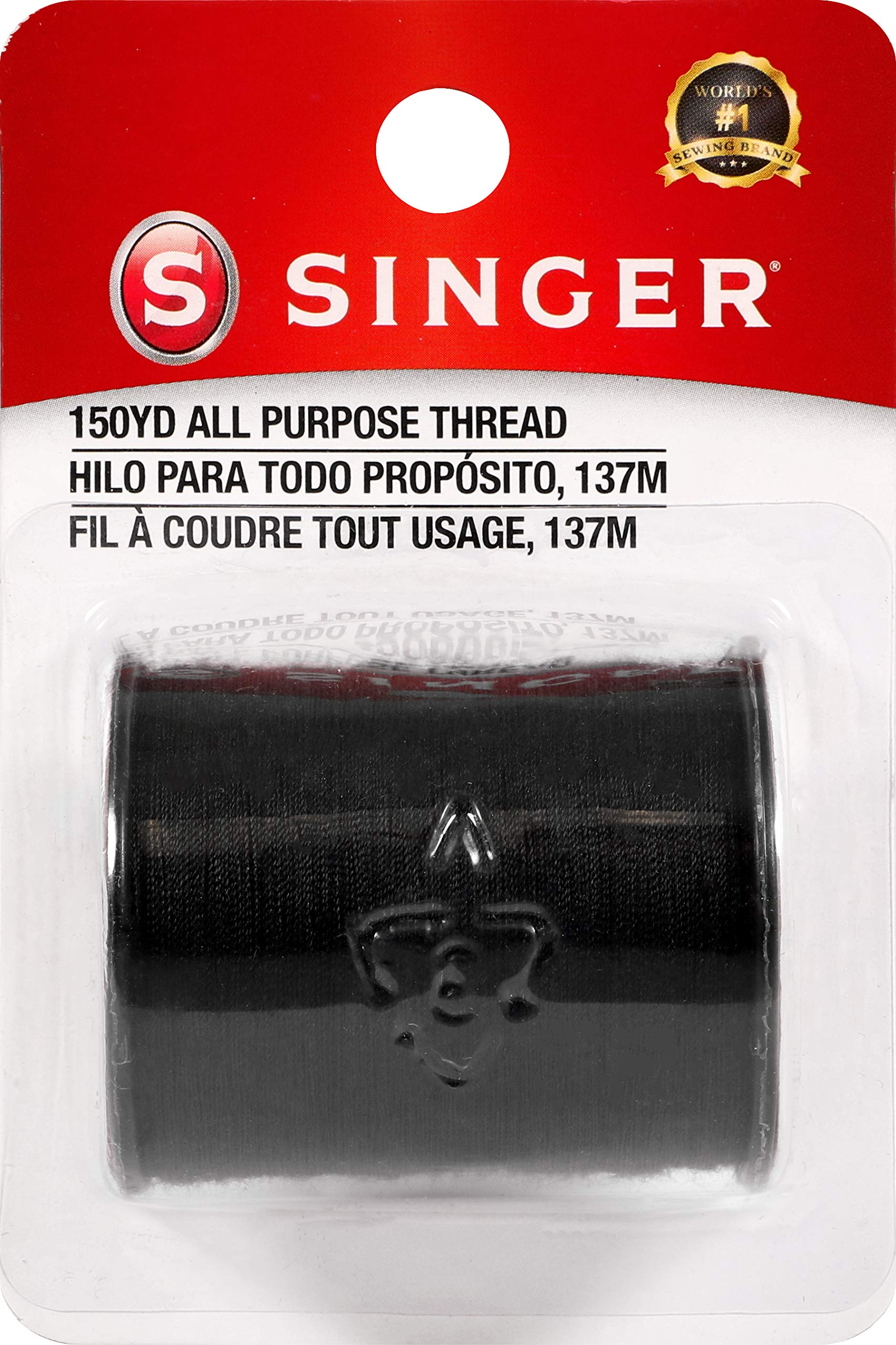 Foto 2 | Thread Singer 60110, Poliéster Multiusos, 150 Yardas, Negro - Venta Internacional.