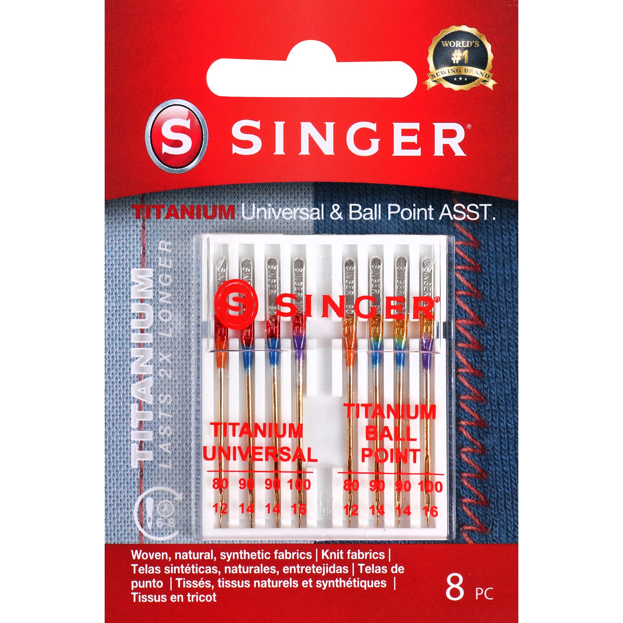 Foto 1 | Agujas Para Máquina De Coser Singer 04806, Titanio, 8 Unidades - Venta Internacional.