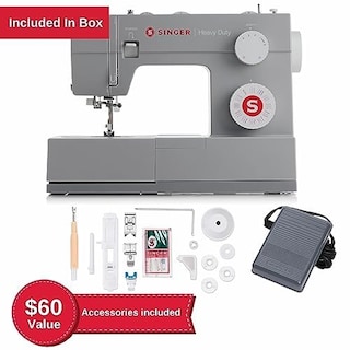 Foto 2 | Máquina de Coser Singer Gris con Accesorios-Venta Internacional