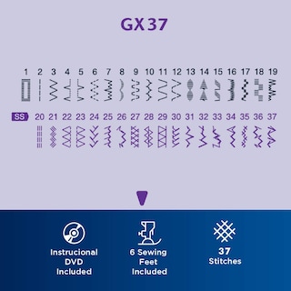 Foto 4 | Máquina De Coser Brother Gx37 37 Con Puntadas Integradas De 6 Pies - Venta Internacional.