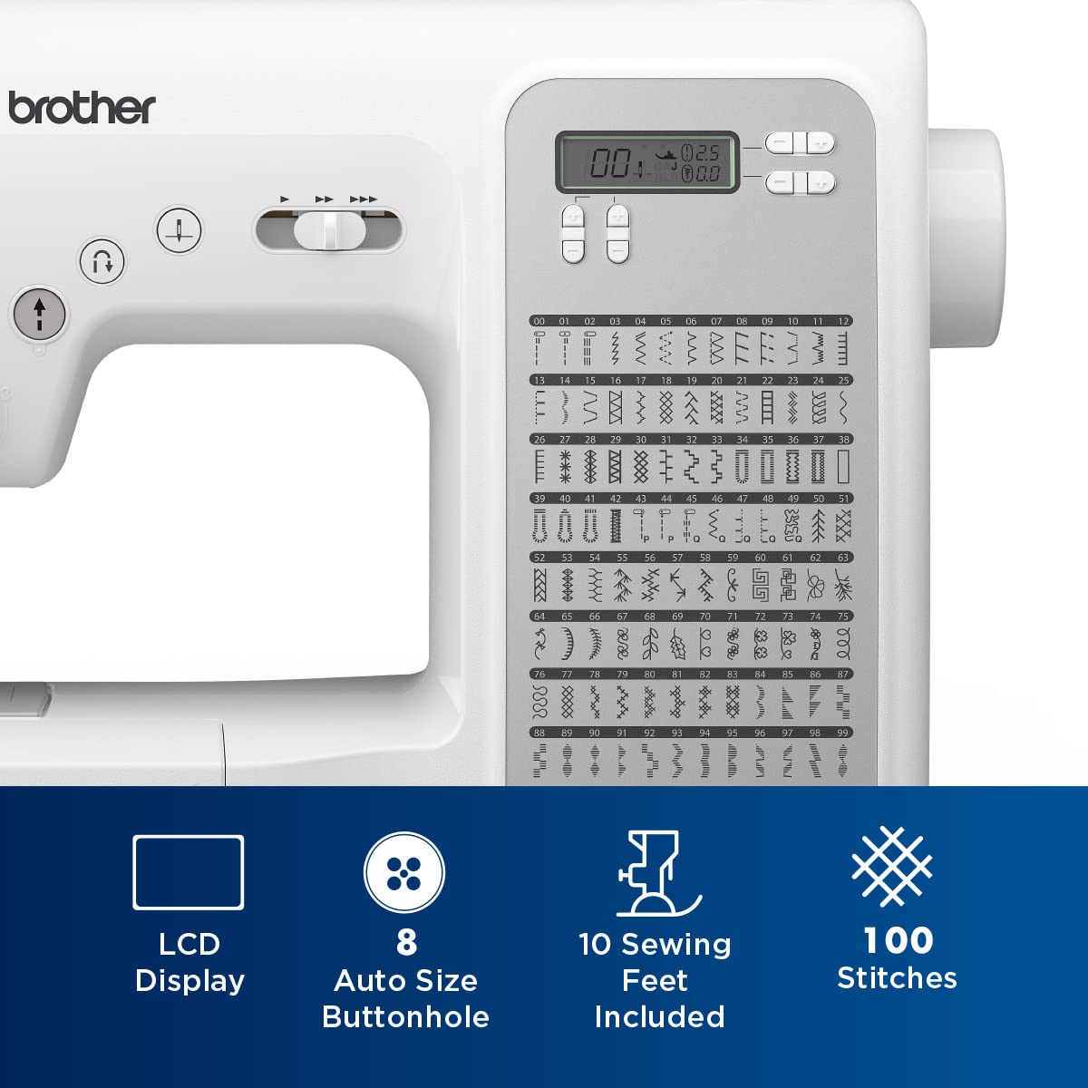 Foto 5 pulgar | Máquina De Coser Y Acolchar Brother Cp100x 100 Stitches - Venta Internacional.