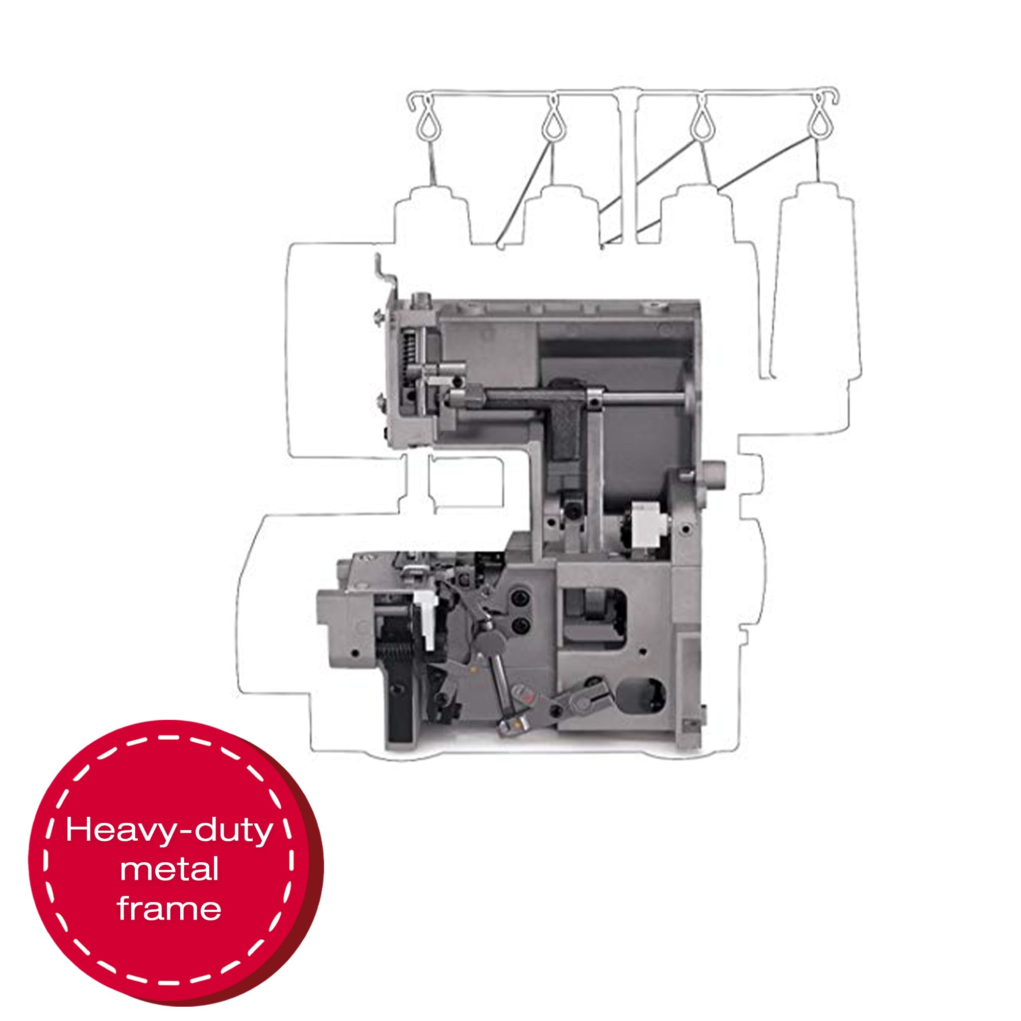 Foto 7 pulgar | Máquina Serger & Overlock Singer X5004-hd Con Estructura Metálica - Venta Internacional.