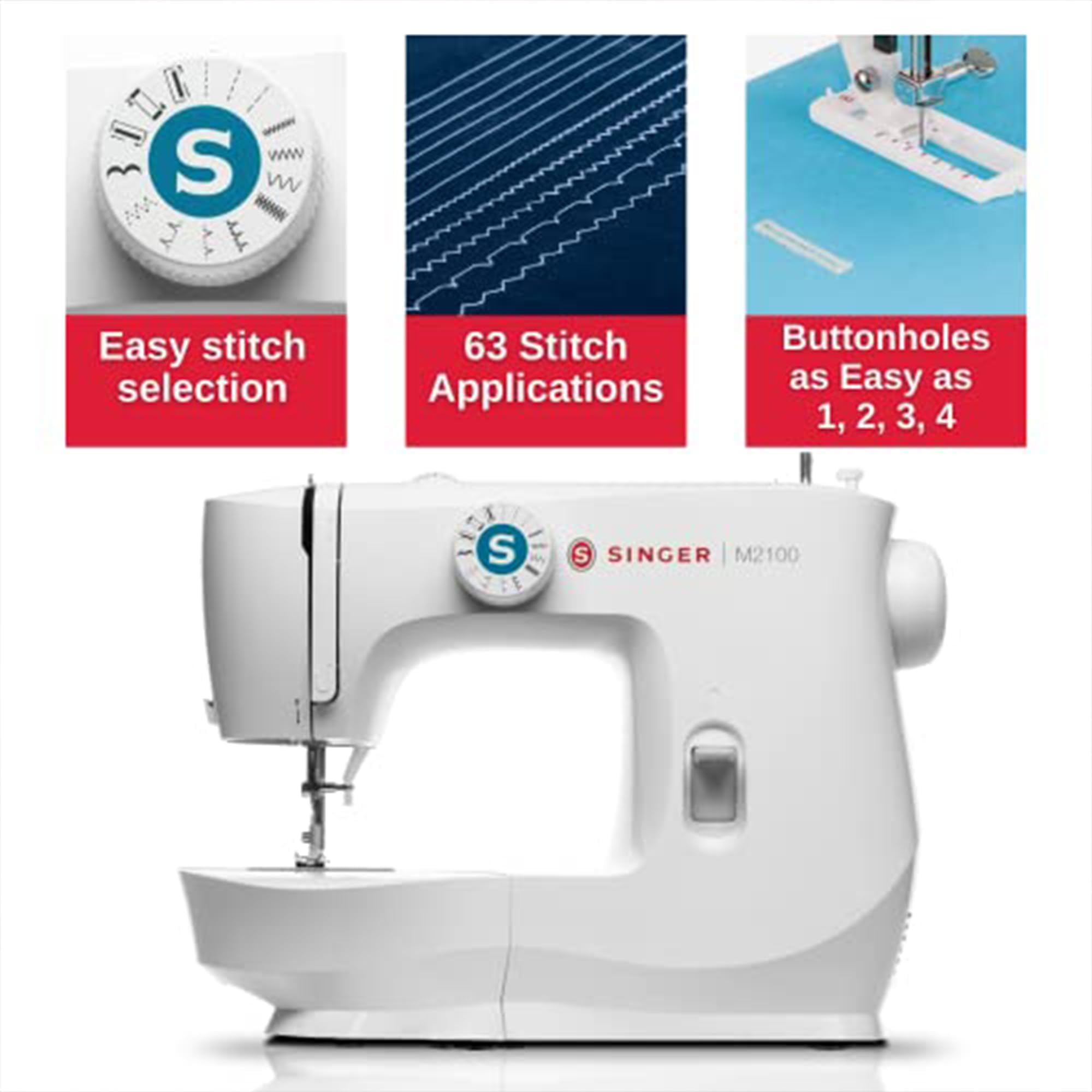 Foto 3 pulgar | Máquina De Coser Singer M2100 Ligera Y Compacta De 63 Puntadas - Venta Internacional.