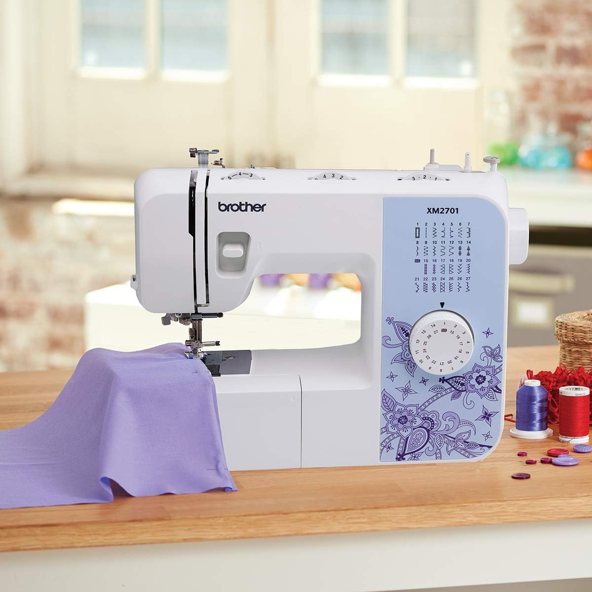 Foto 3 pulgar | Máquina de Coser Brother Xm2701 de 27 Puntadas con Hilo de 6 Unidades - Venta Internacional