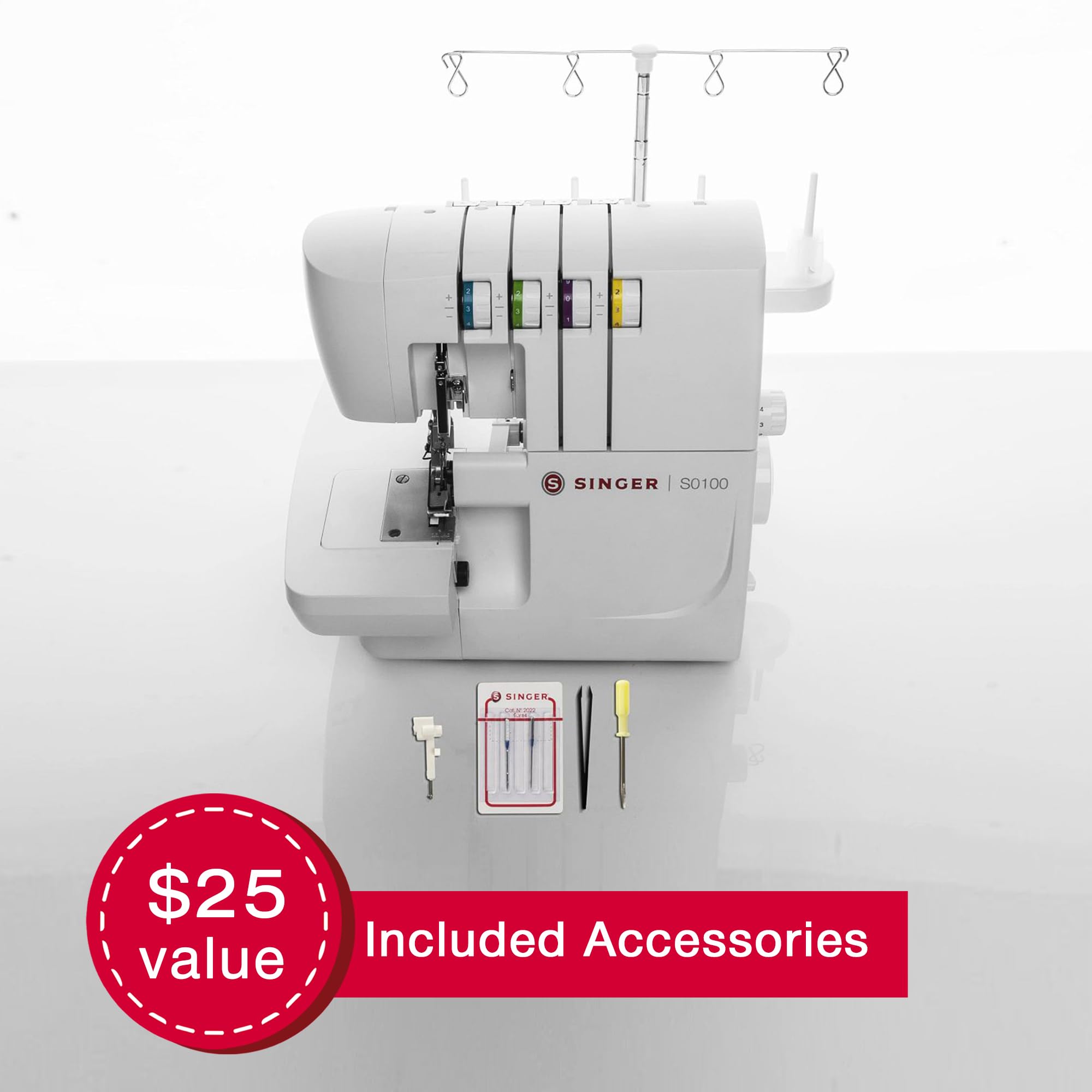 Foto 2 | Maquina de Coser Serger Singer S0100 6 Puntadas 1300 Spm - Venta Internacional