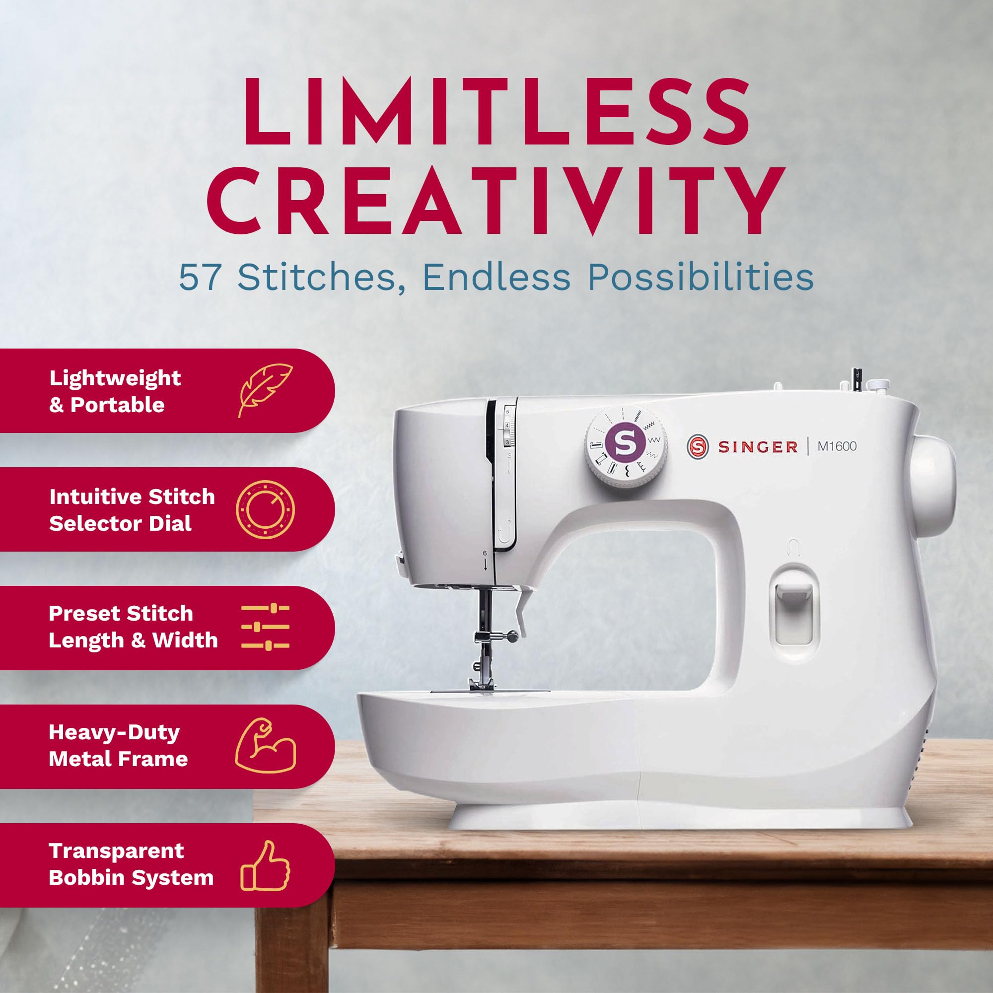 Foto 2 | Máquina de Coser Singer Portátil 110 V 72 W - Venta Internacional