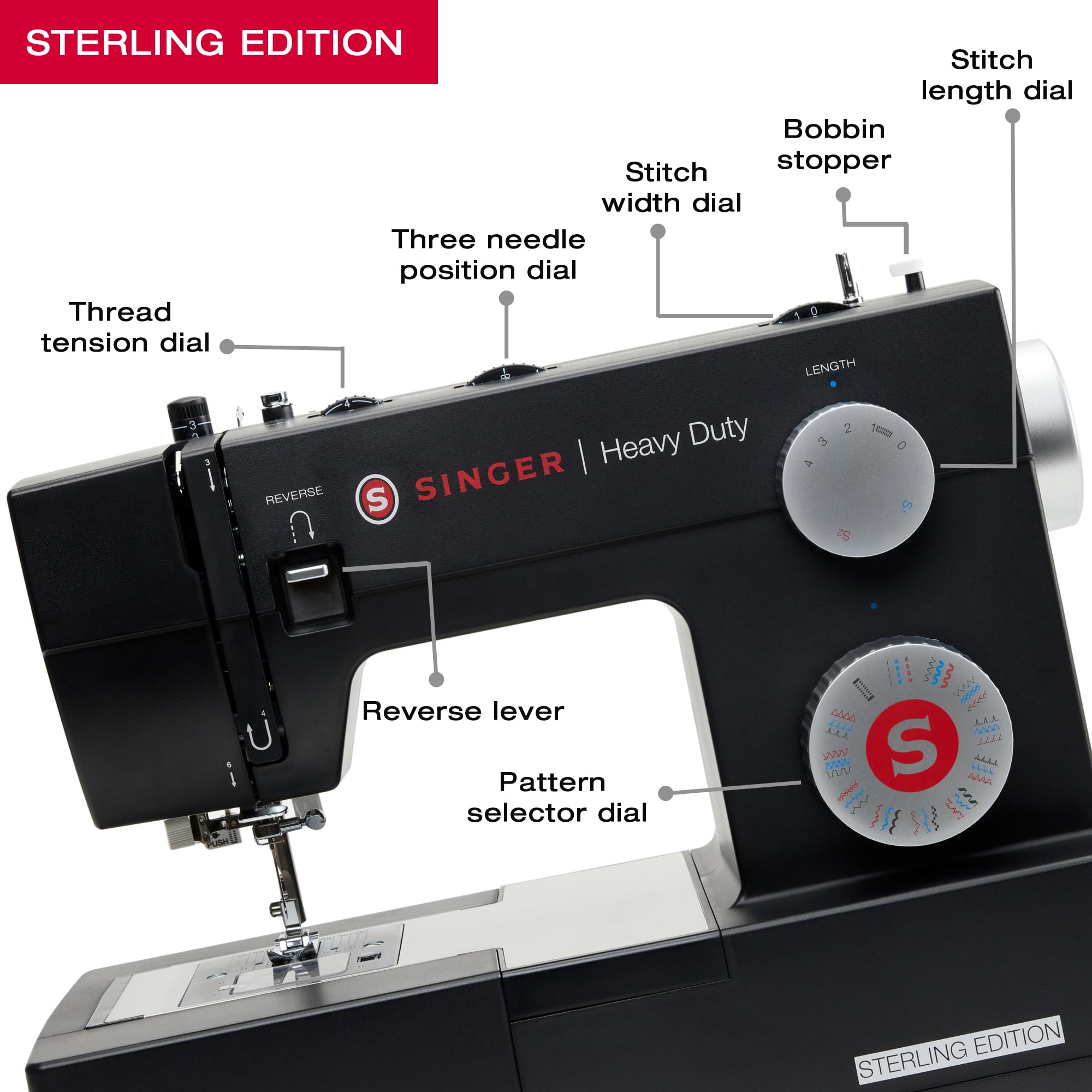 Foto 2 | Máquina de Coser Singer Sterling Edition Heavy Duty 4432 - Venta Internacional