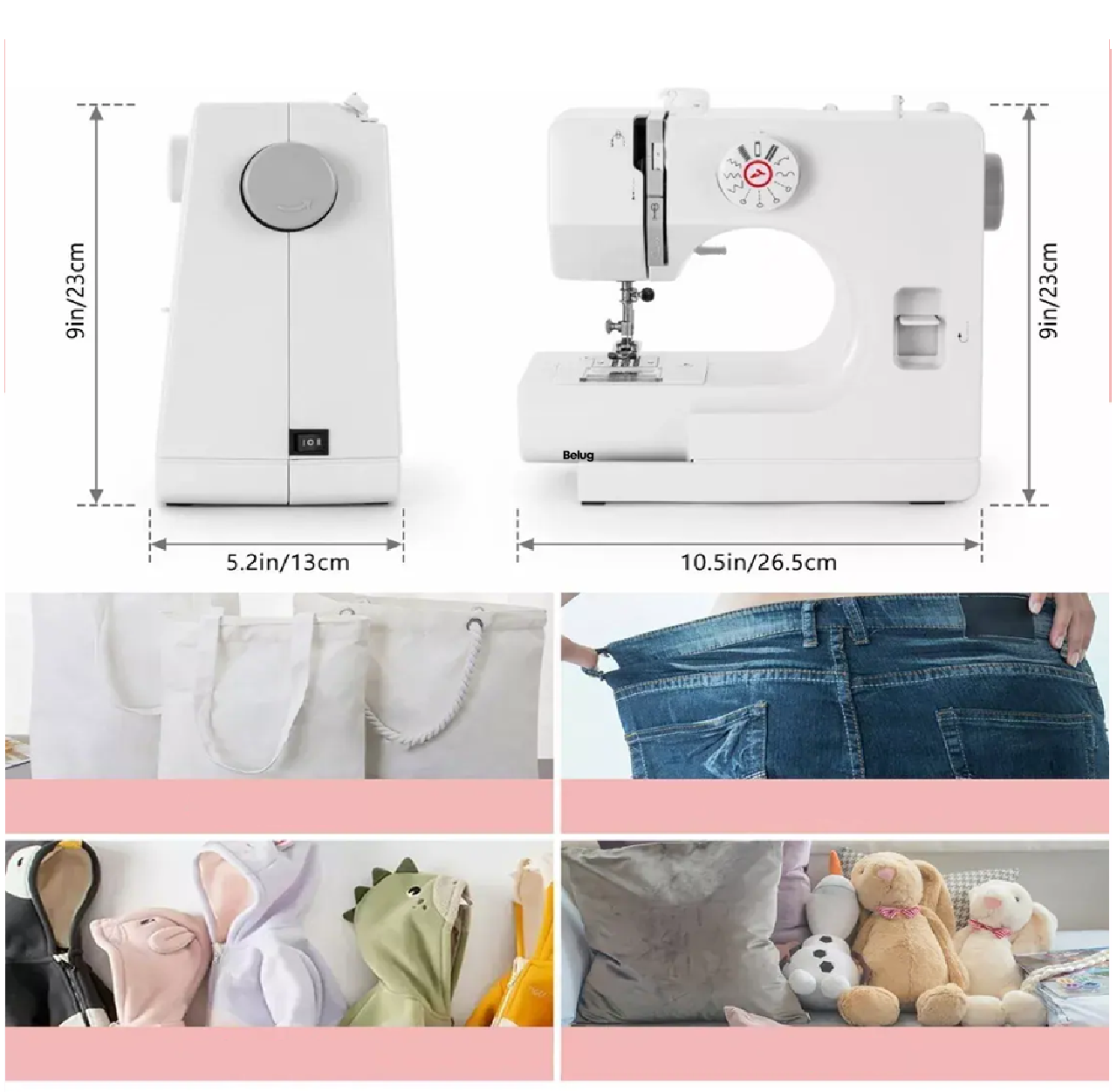 Foto 5 | Máquina De Coser Portátil Eléctrica Belug,  Blanca