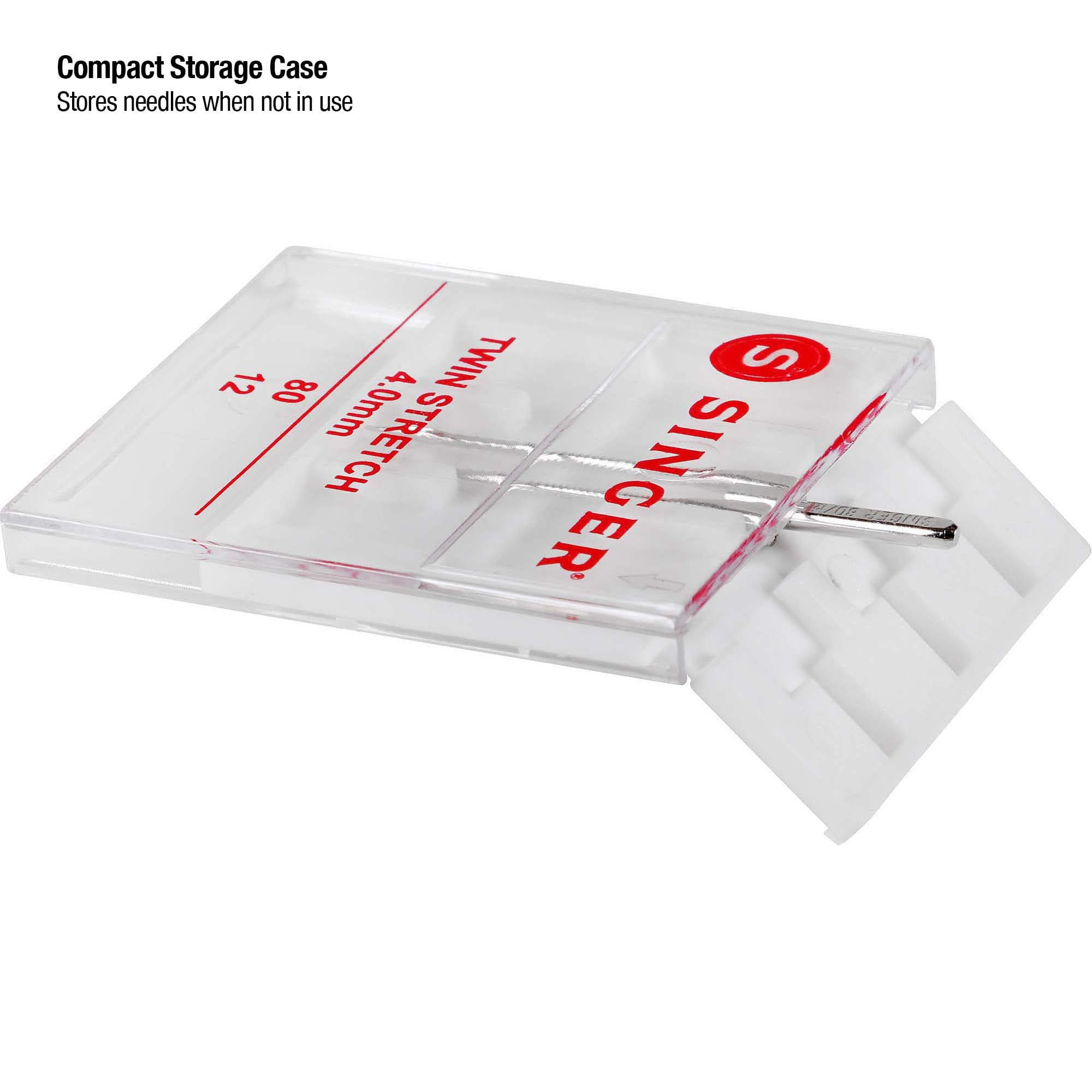 Foto 4 pulgar | Aguja Para Máquina De Coser Singer Universal Twin Stretch 80/11 - Venta Internacional.