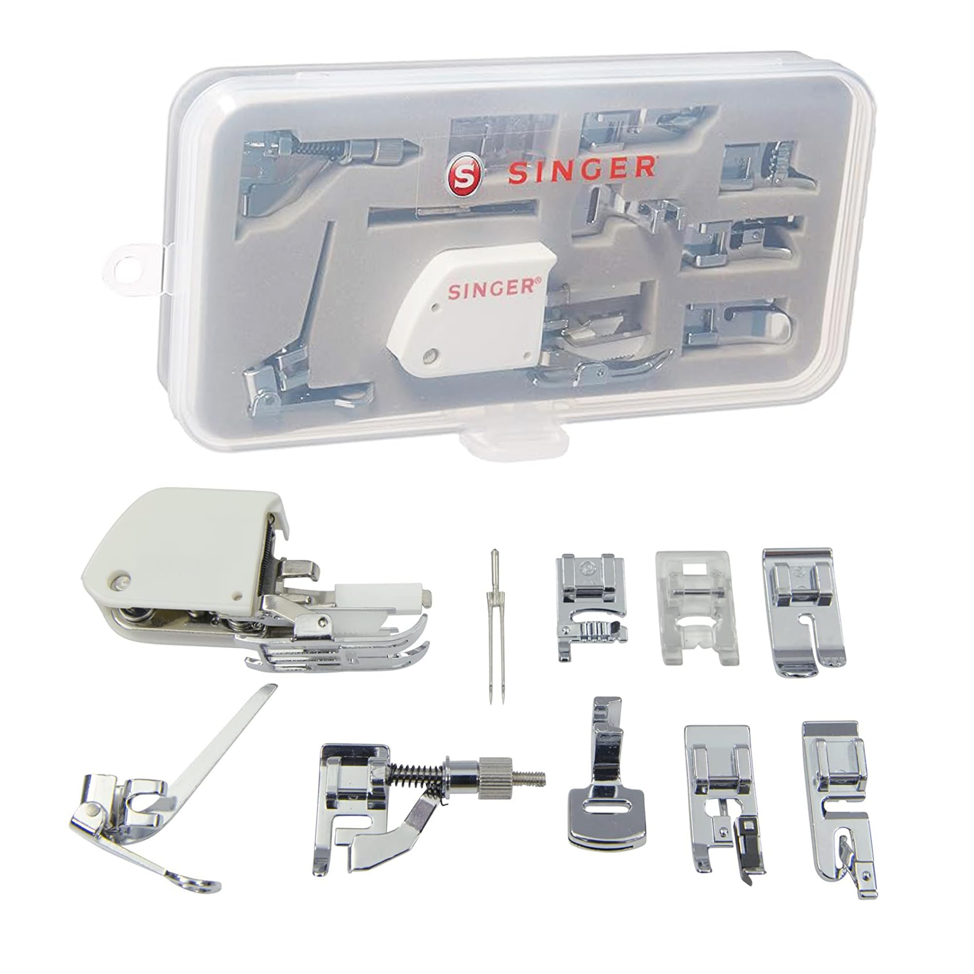 Foto 2 pulgar | Kit De Accesorios Para Máquinas De Coser Singer De 9 Prensatelas Con Funda - Venta Internacional.