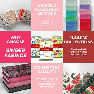 Foto 3 | Fabric Singer, 100% Algodón, Precortado, 2 Yardas - Venta Internacional.