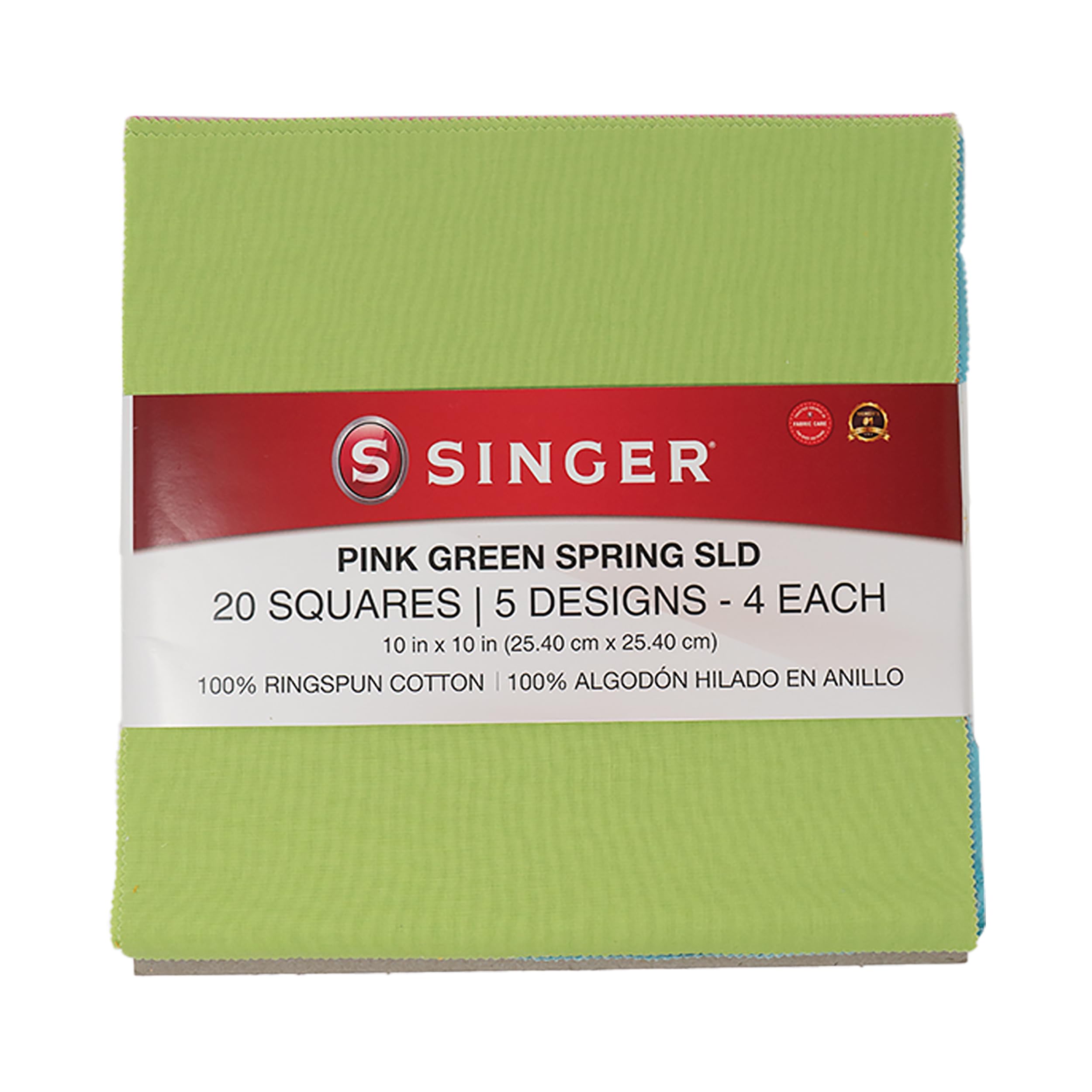 Foto 1 | Colgante De Tela Cuadrado 100% Algodón Singer Rosa Verde Primavera - Venta Internacional.