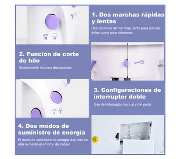 Foto 3 | Mini Máquina de Coser Portátil + Kit