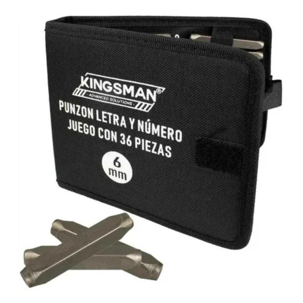 Punzón Letras y Números  Kingsman 300331 36 Piezas 6 Mm