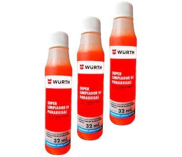 Foto 1 | 3 Piezas Würth Súper Limpiador De Parabrisas Concentrado 32ml Rinde 4 Litros