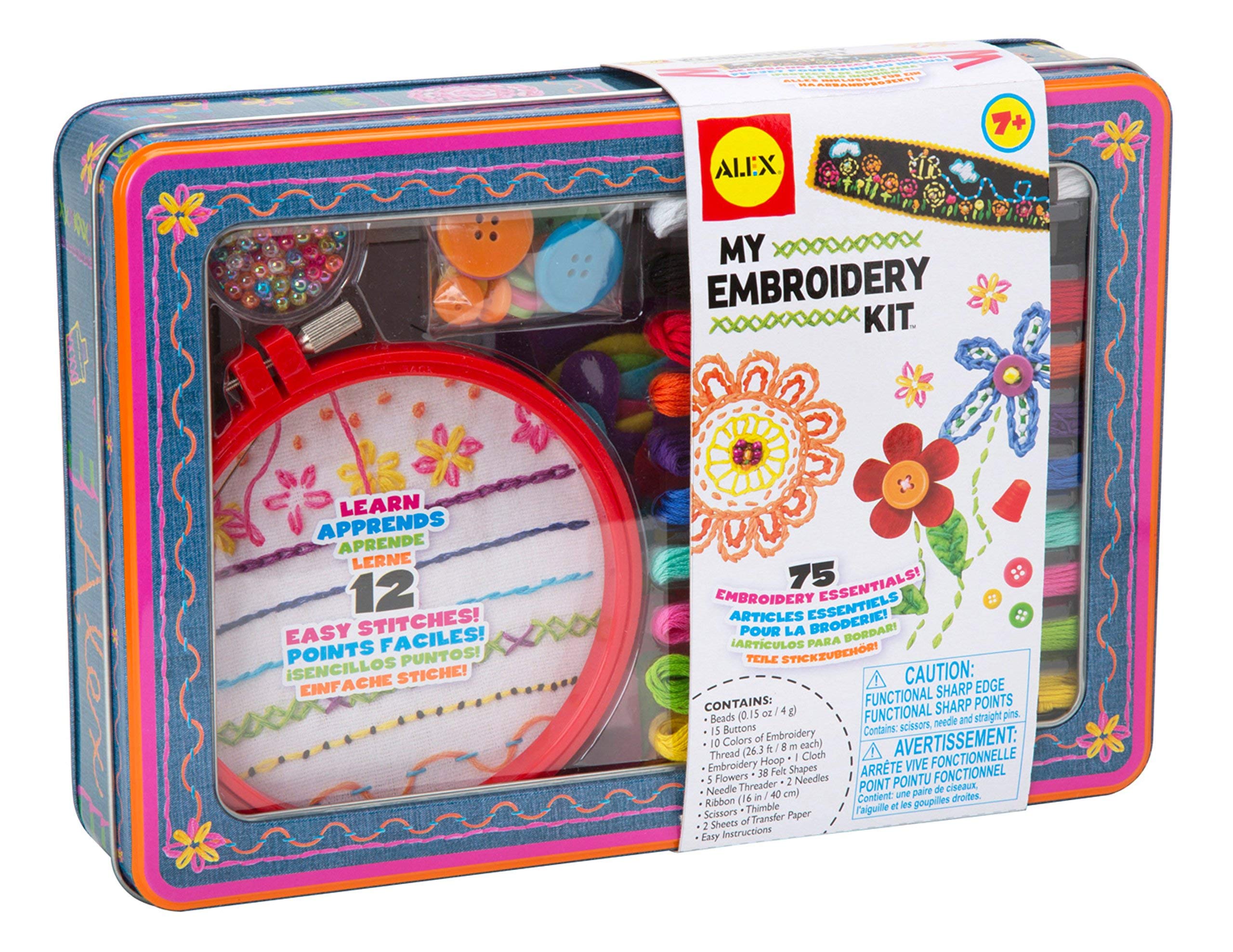 Kit De Bordado Alex Toys Craft My Con Caja De Almacenamiento Para Más De 7 Años - Venta Internacional.