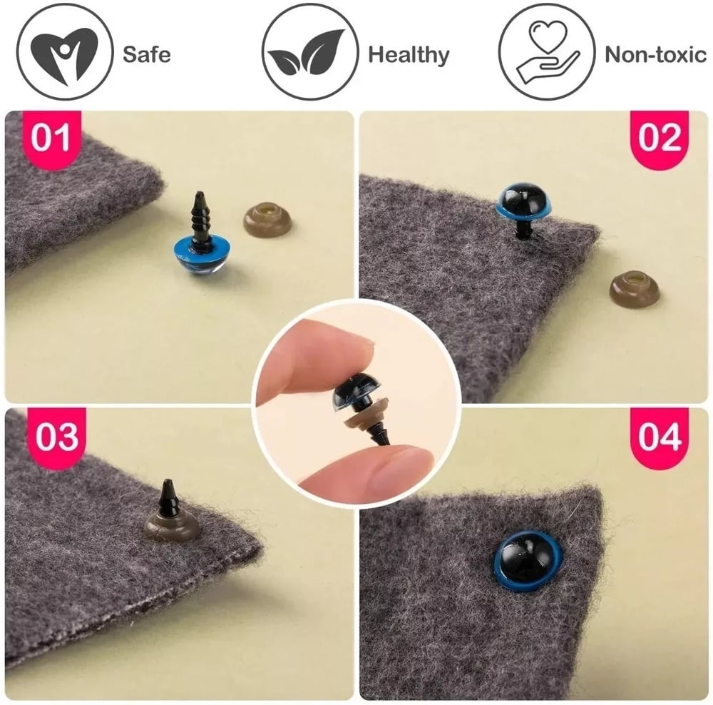 Foto 5 pulgar | Set Safety Eyes And Nose, 560 Unidades, Para Manualidades Con Amigurumi - Venta Internacional.