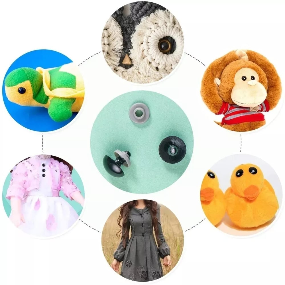 Foto 6 pulgar | Set Safety Eyes And Nose, 560 Unidades, Para Manualidades Con Amigurumi - Venta Internacional.