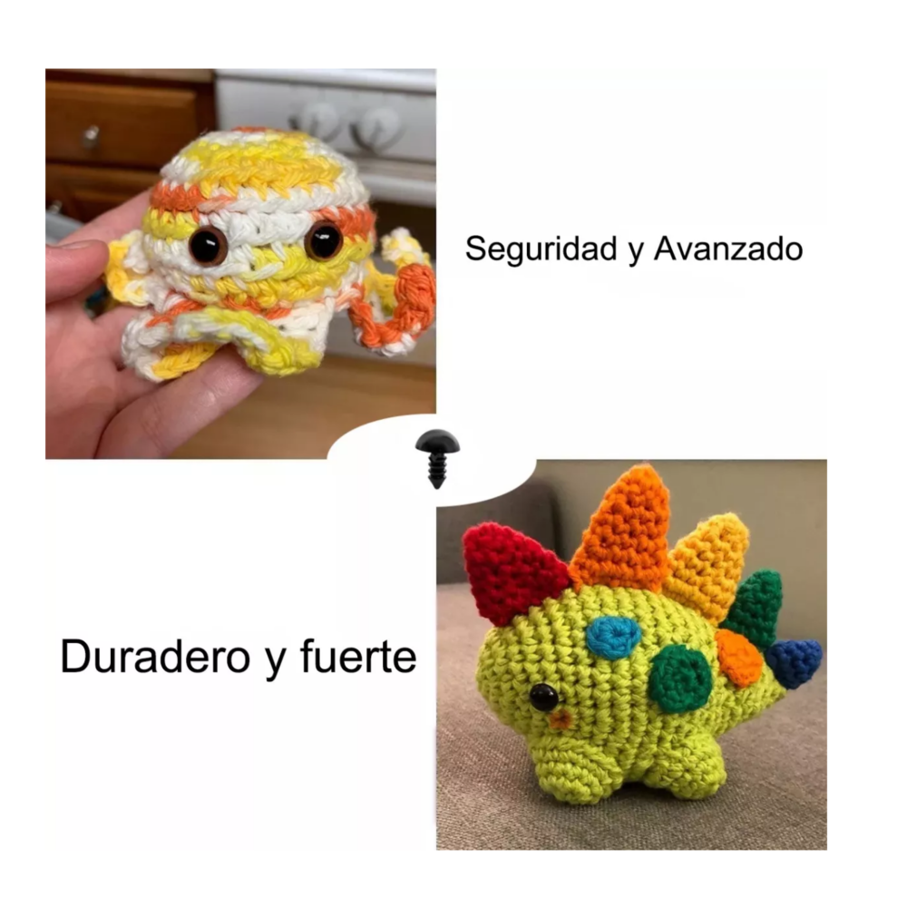 Foto 5 pulgar | Ojos Y Nariz Seguridad Amigurumis 1040 Pzas, Negros Belug