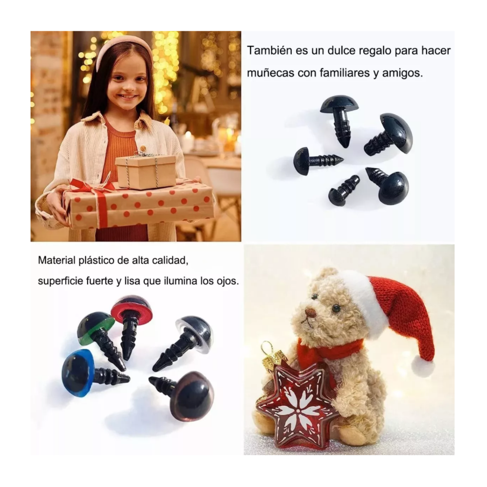 Foto 5 | Ojos Y Nariz Seguridad Amigurumis 1040 Pzas, Negros Belug