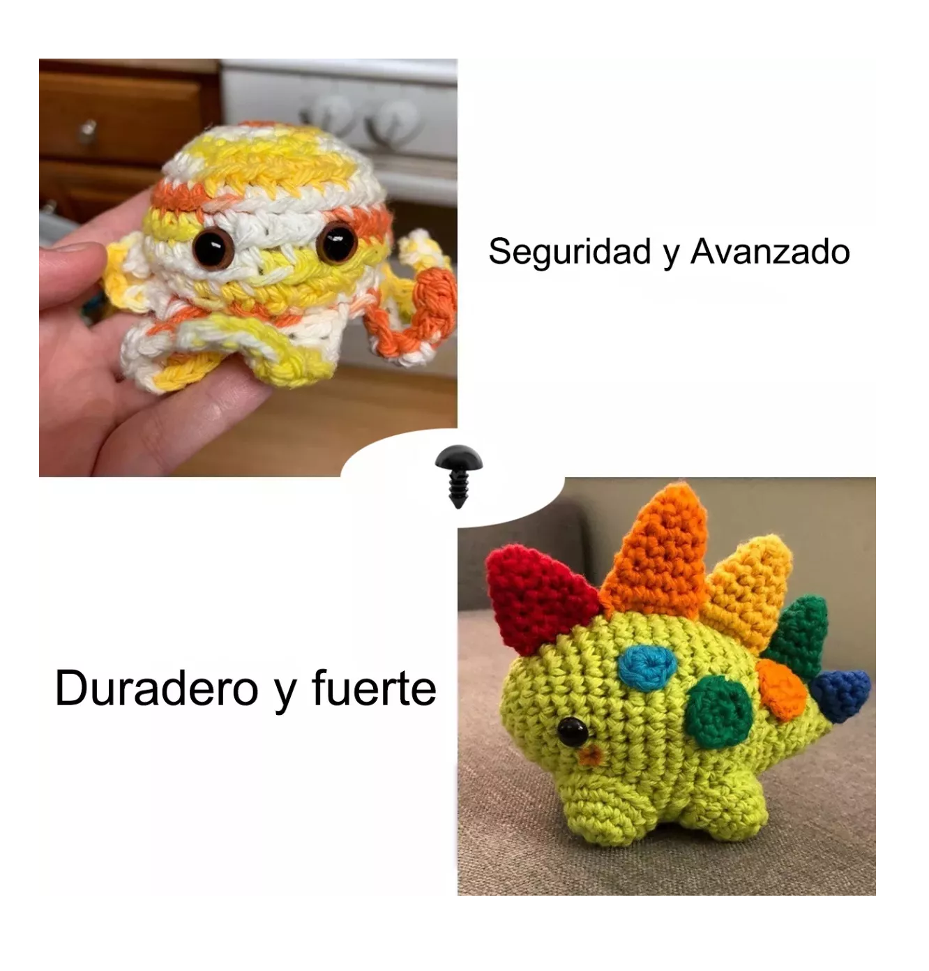 Foto 5 pulgar | Ojos Y Nariz Seguridad Amigurumis Lab.g 1040 Pzas, Negros