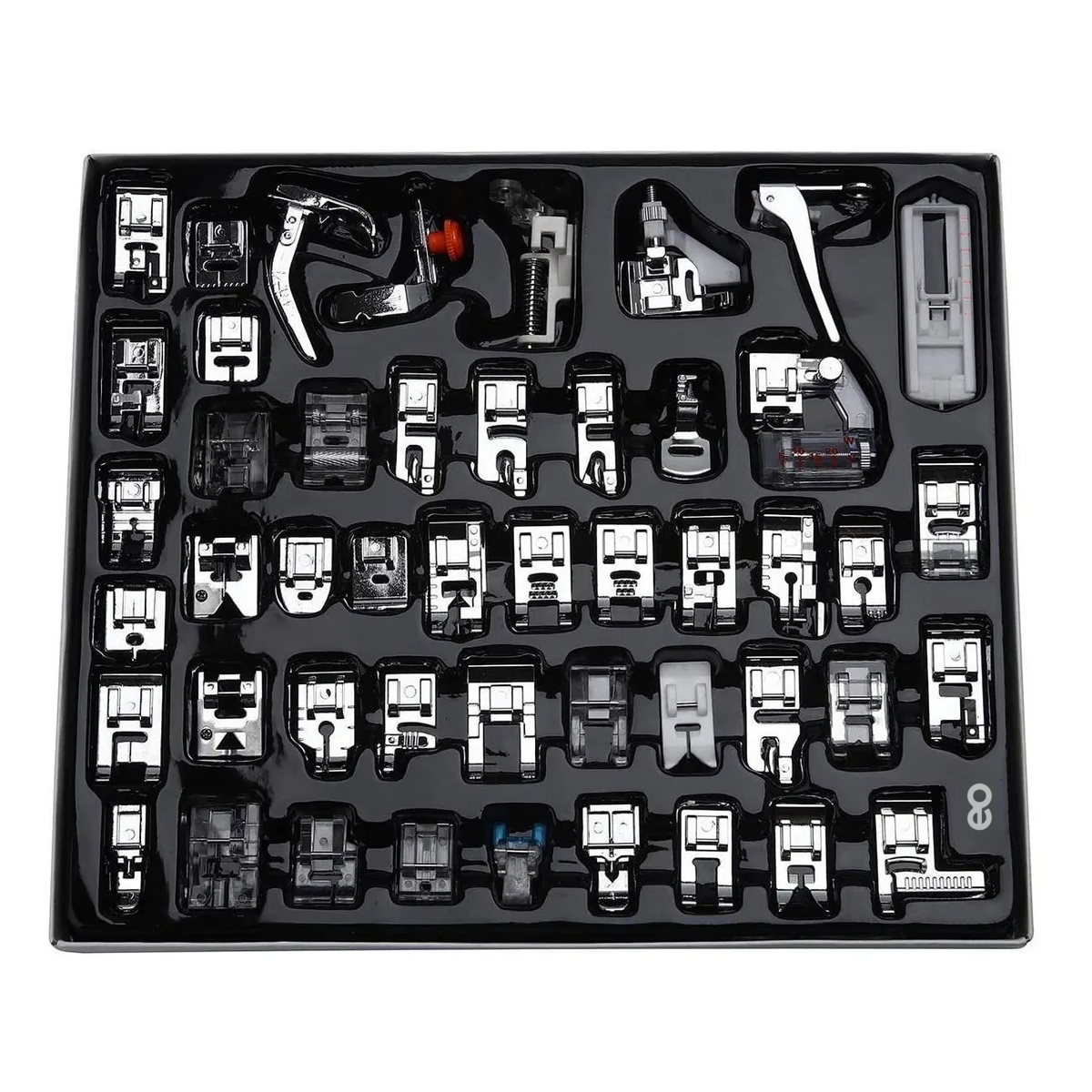 Foto 2 pulgar | Kit Prensatelas Para Maquinas De Coser Eo Safe Imports Esi-2097-1 Plata