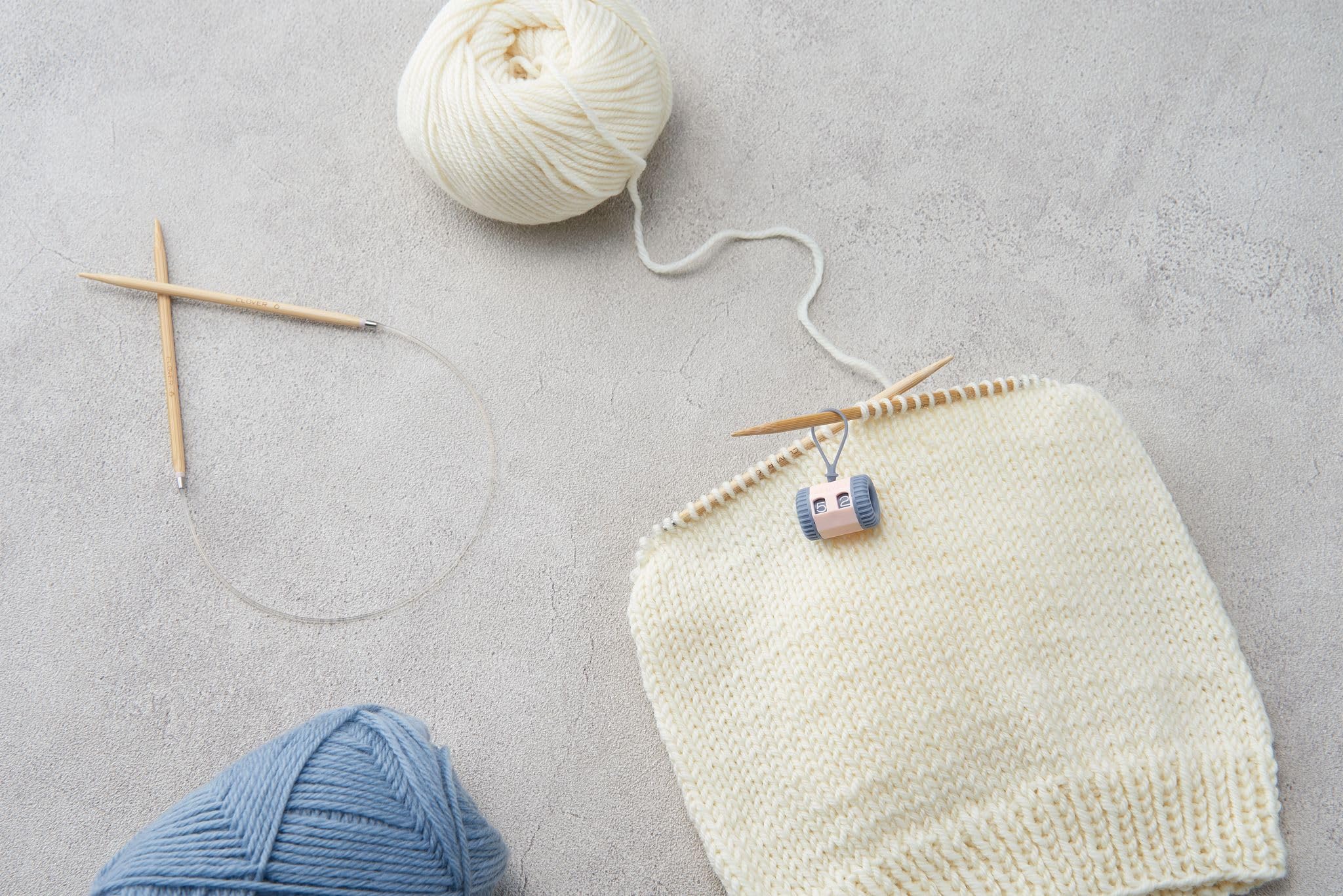 Foto 2 | Knitting Row Counter Clover Universal, Color Melocotón Y Gris - Venta Internacional.