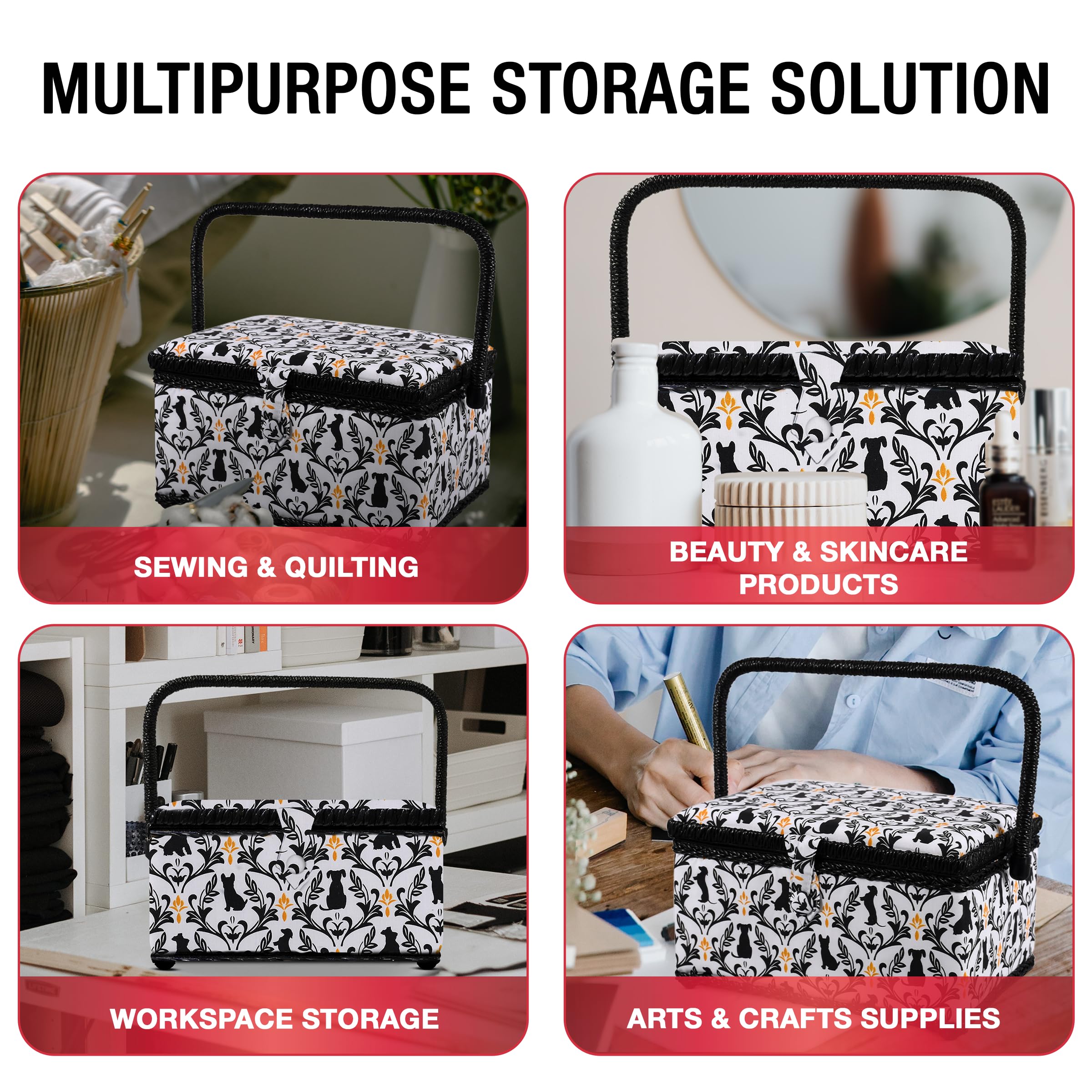 Foto 4 pulgar | Cesta De Costura Singer Con Kit De Costura: Agujas, Hilo Y Tijeras - Venta Internacional.