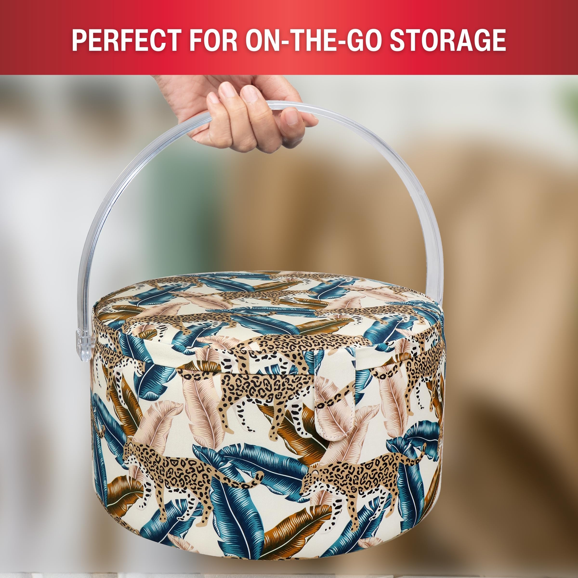 Foto 8 pulgar | Cesta De Costura Singer Premium Redonda Grande Con Bolsa Con Cierre - Venta Internacional.