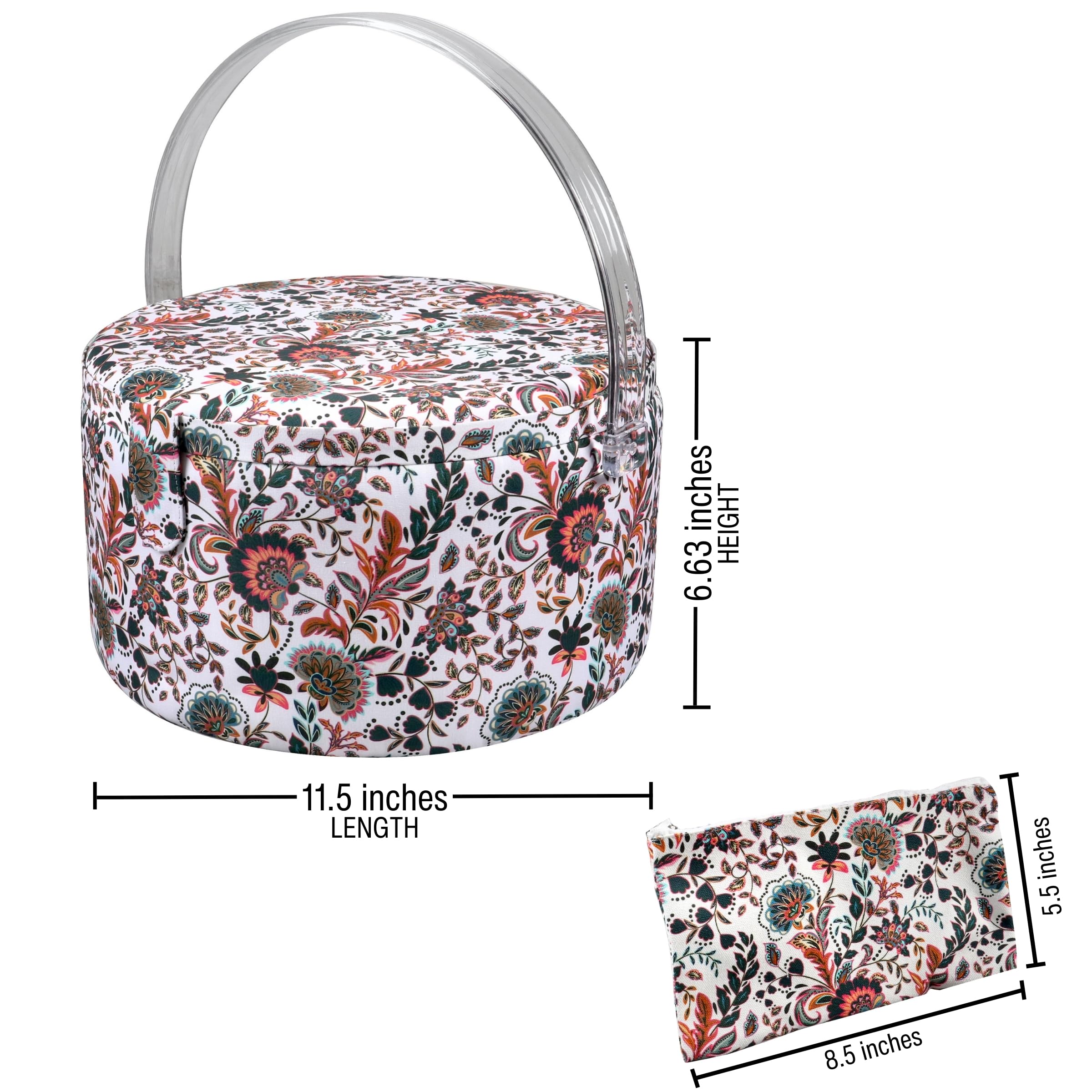 Foto 4 | Cesta De Costura Singer Premium Redonda Grande Con Bolsa Con Cierre - Venta Internacional.